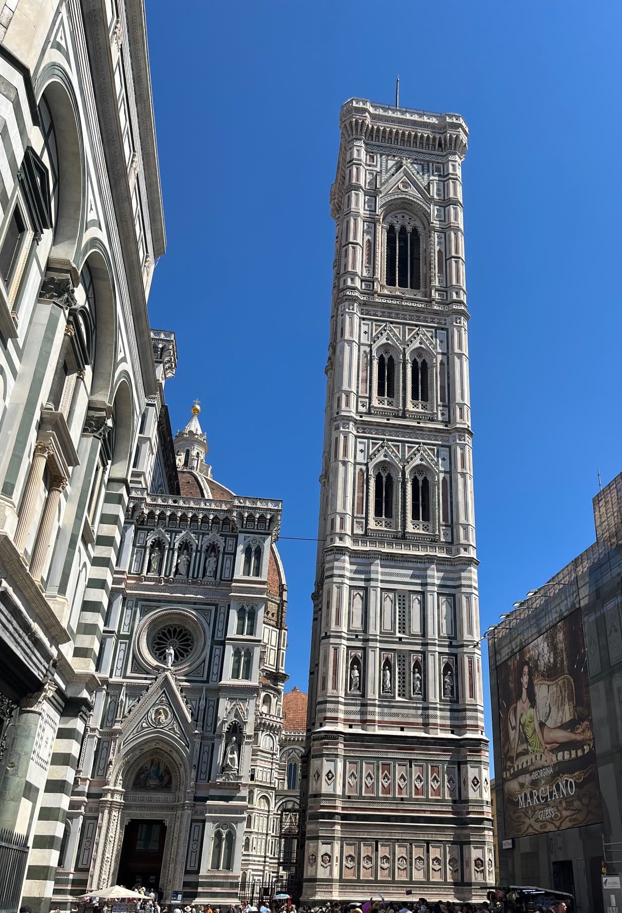 Beautiful view of the gothic Giotto's Bell Tower in Florence, Italy