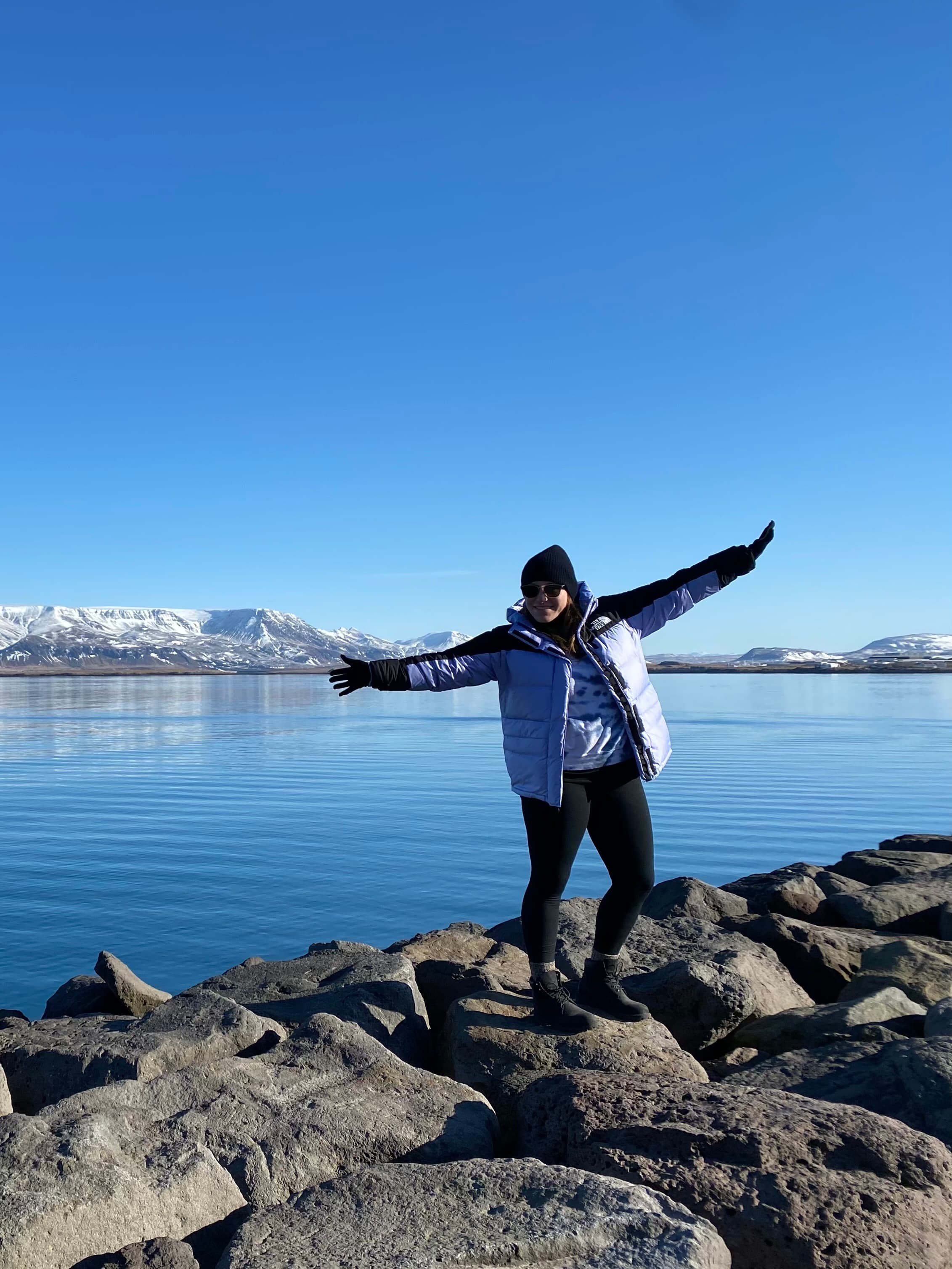 Standing on the rocks
