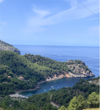 Beautiful view of Cala Tuent bay