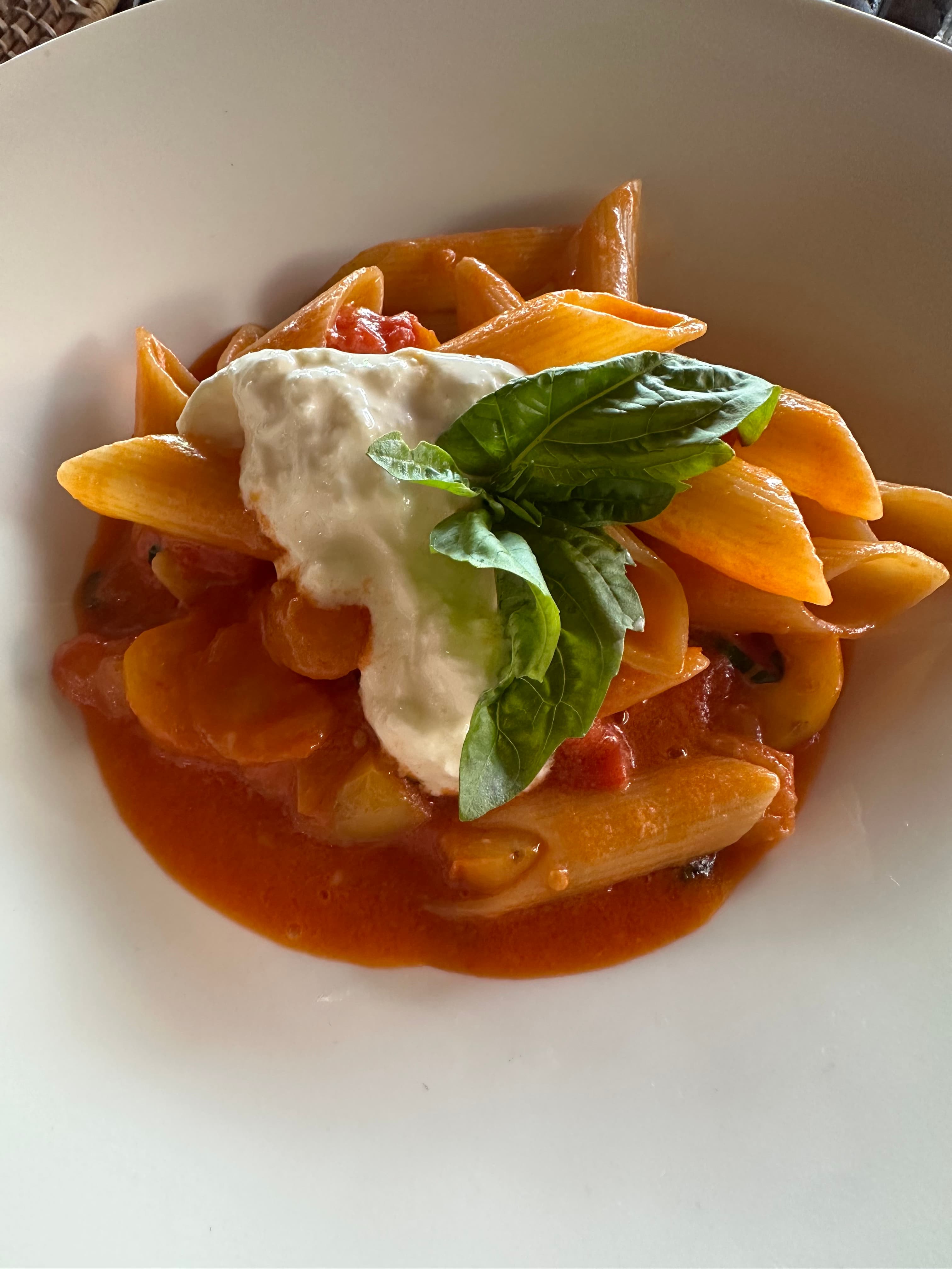 Photo of penne pasta served at a restaurant