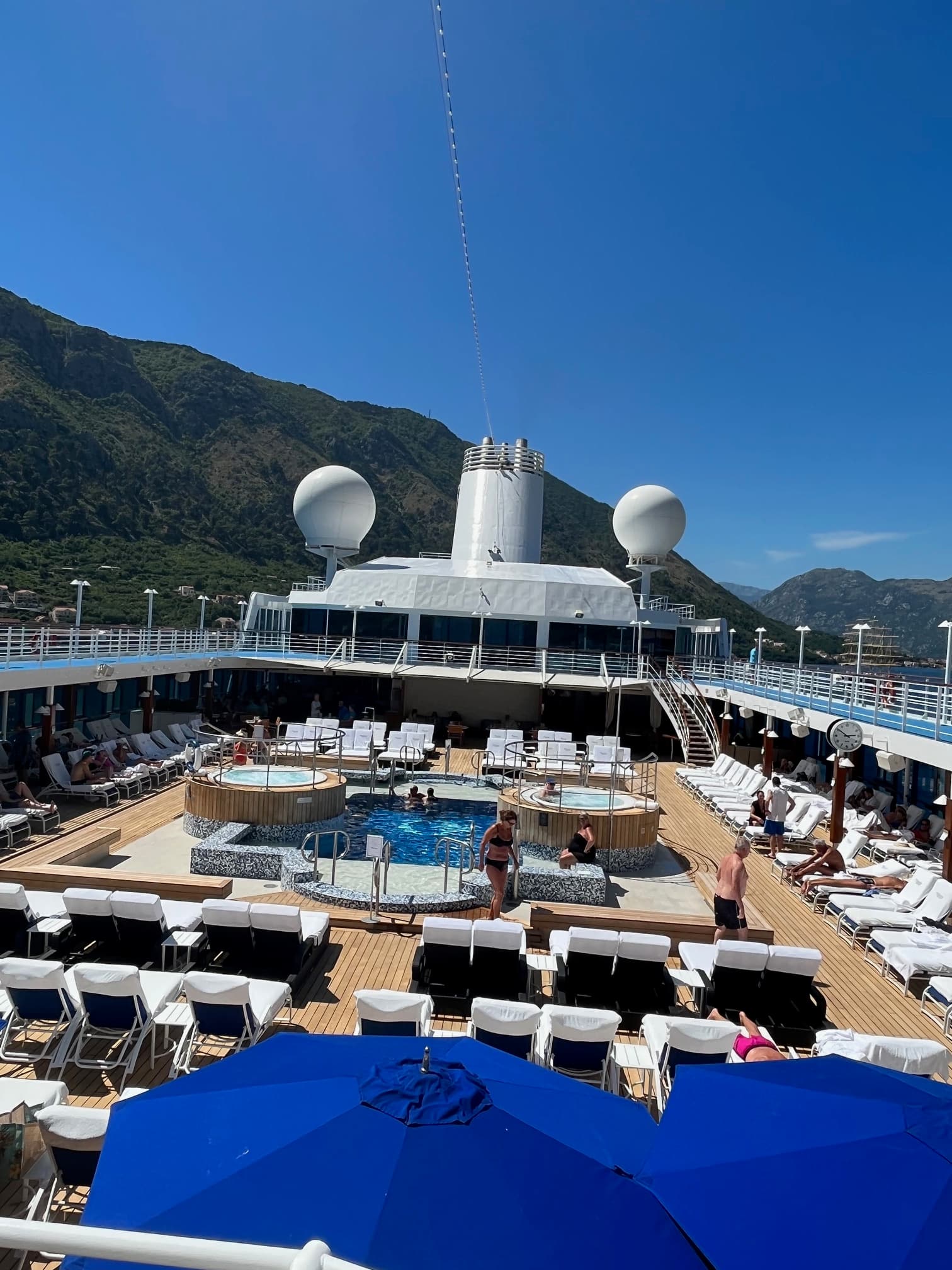 View of the pool area of a cruise