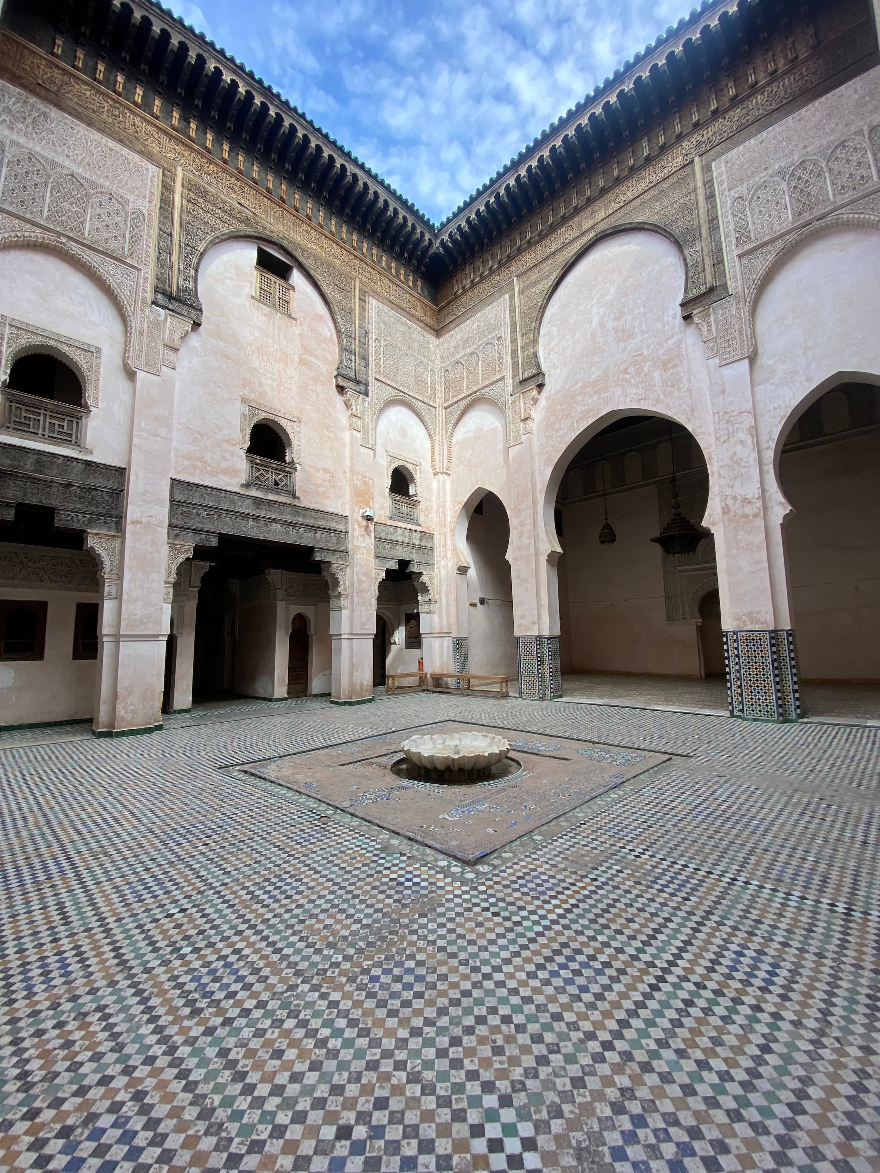 Beautiful view of Al Attarine Madrasa