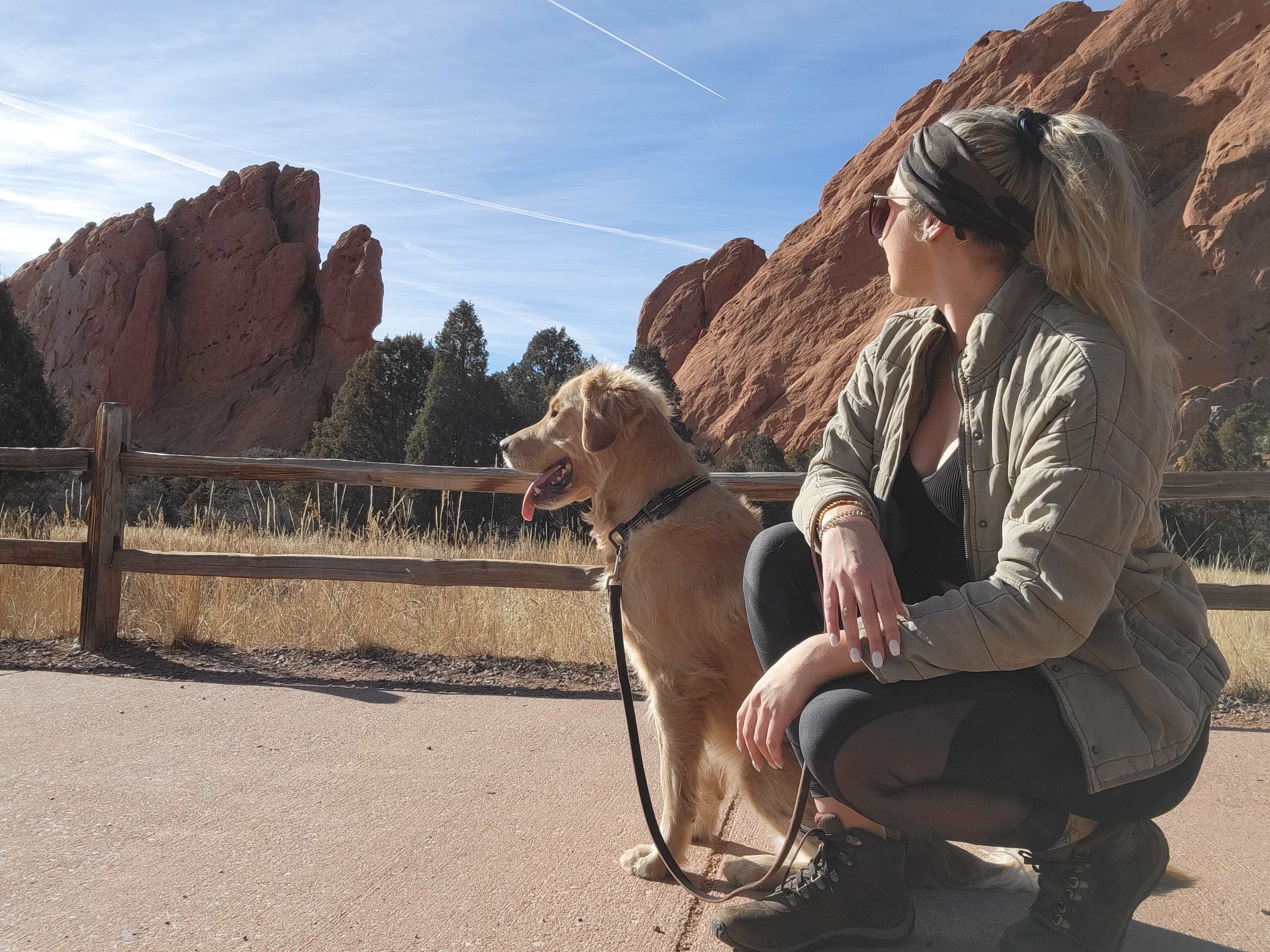Picture of Brittany with dog