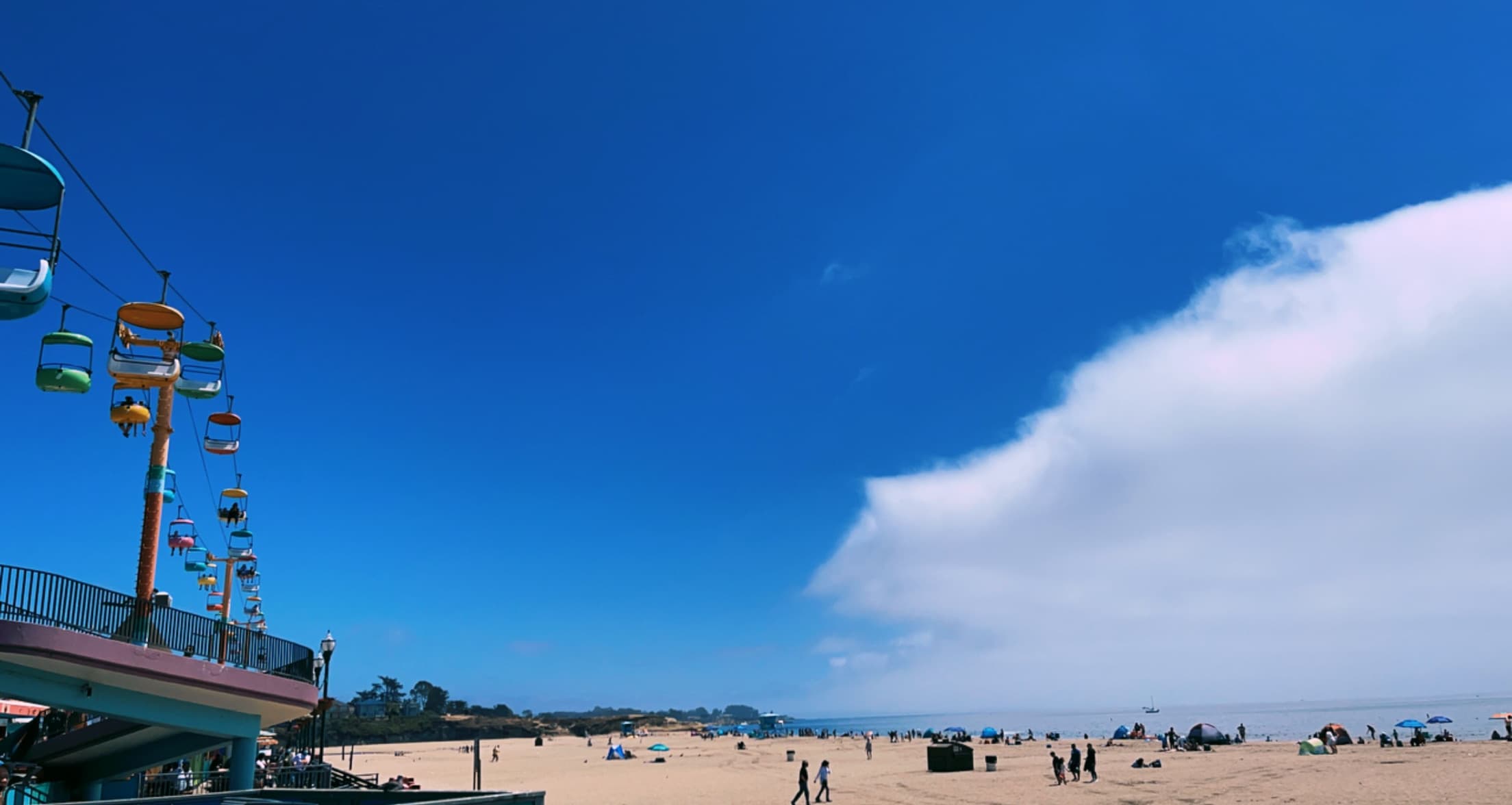 Beautiful amusement park at Santa Cruz Beach
