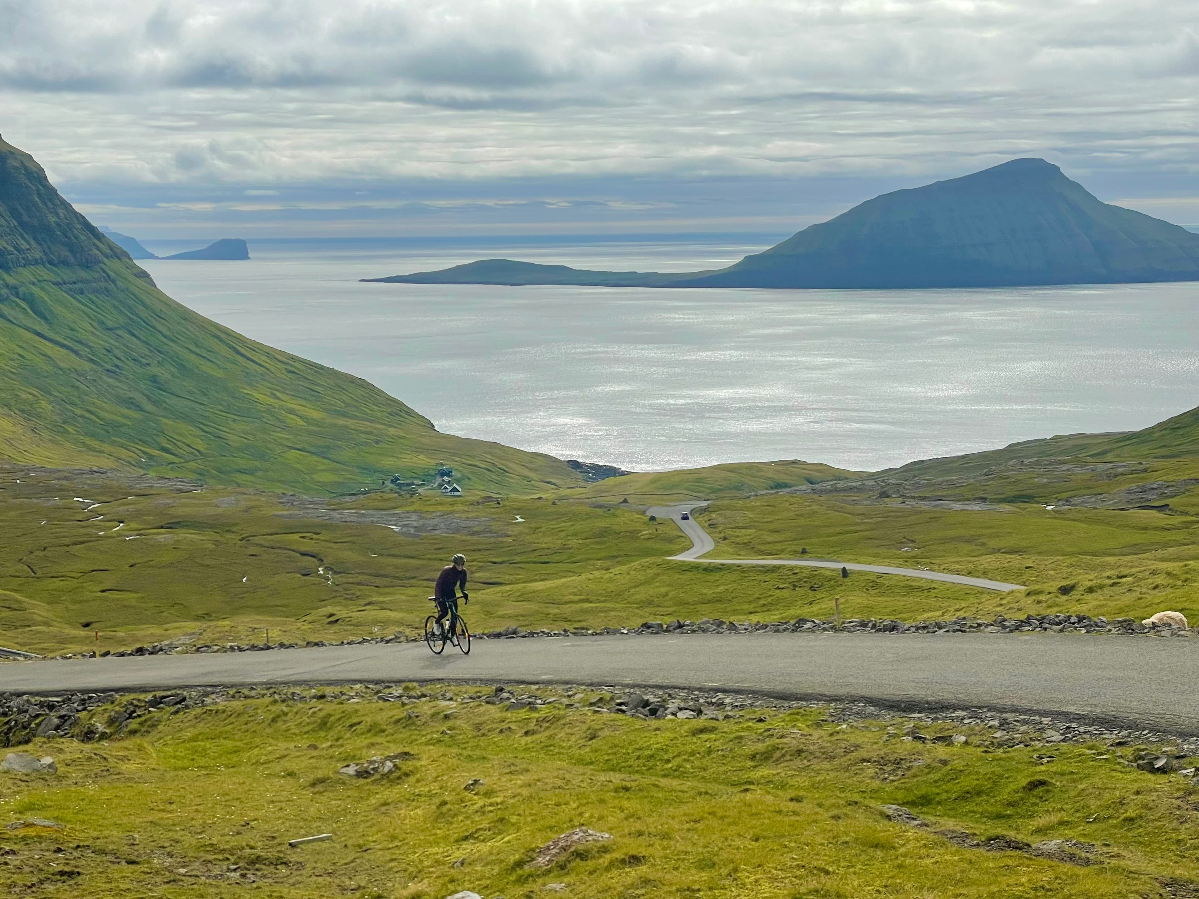 Cycling by the lake