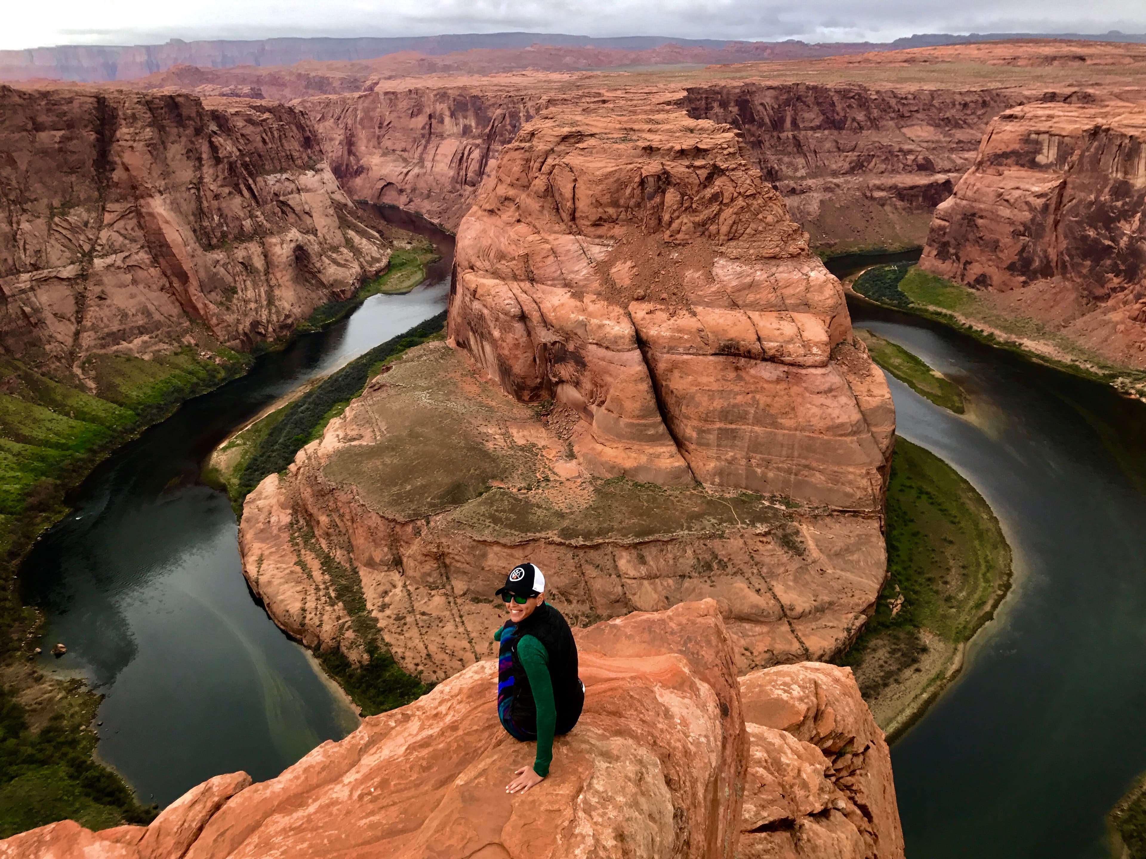 Posing for a picture at Horseshoe Bend