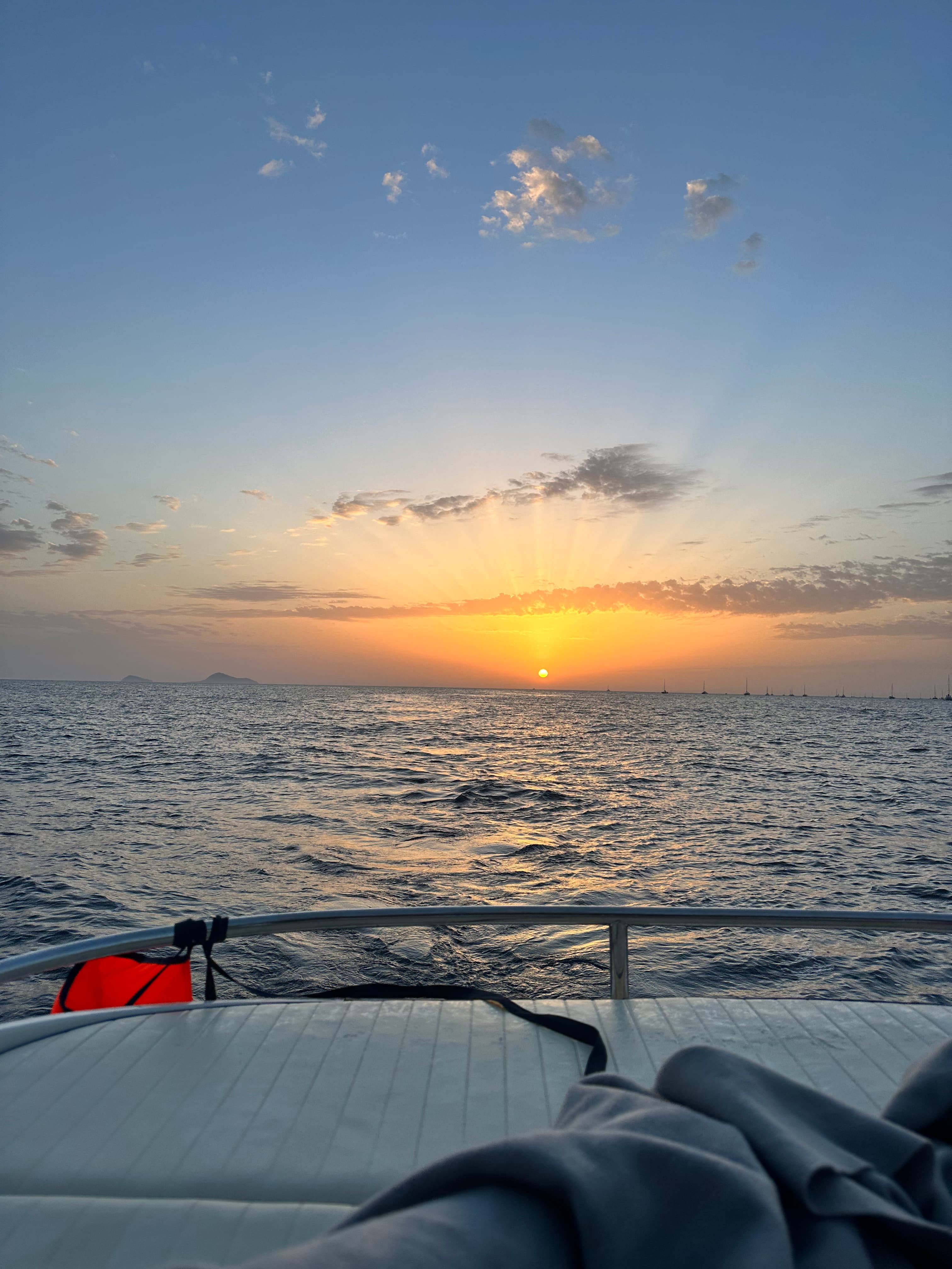 Sunset view from the boat