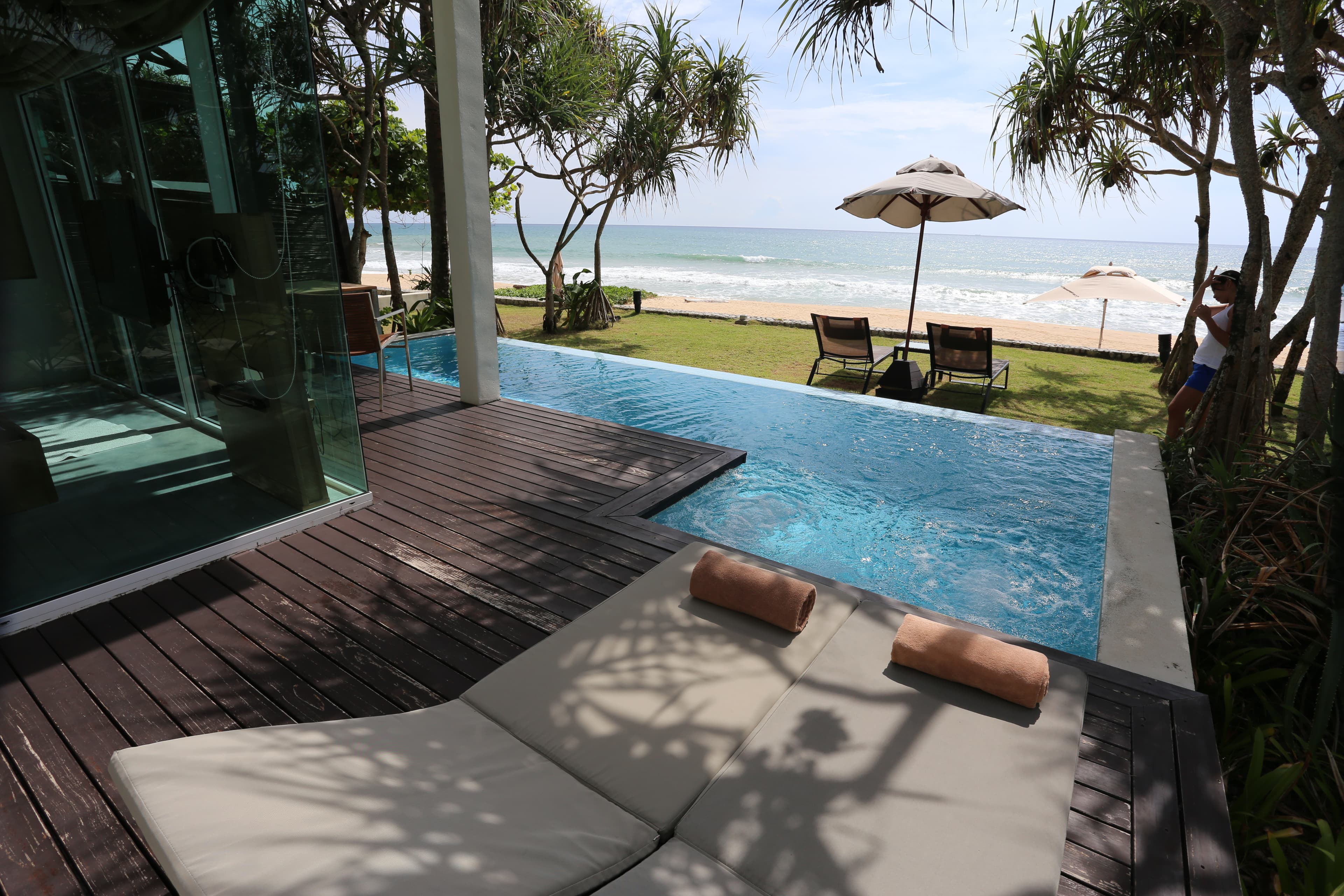 A beautiful view of sea from the pool