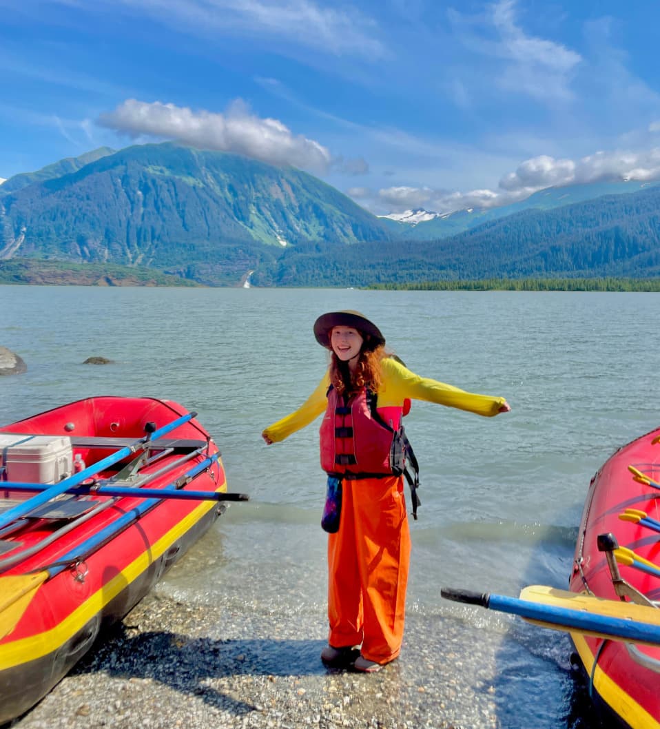 Picture of Chanin ready for boat ride