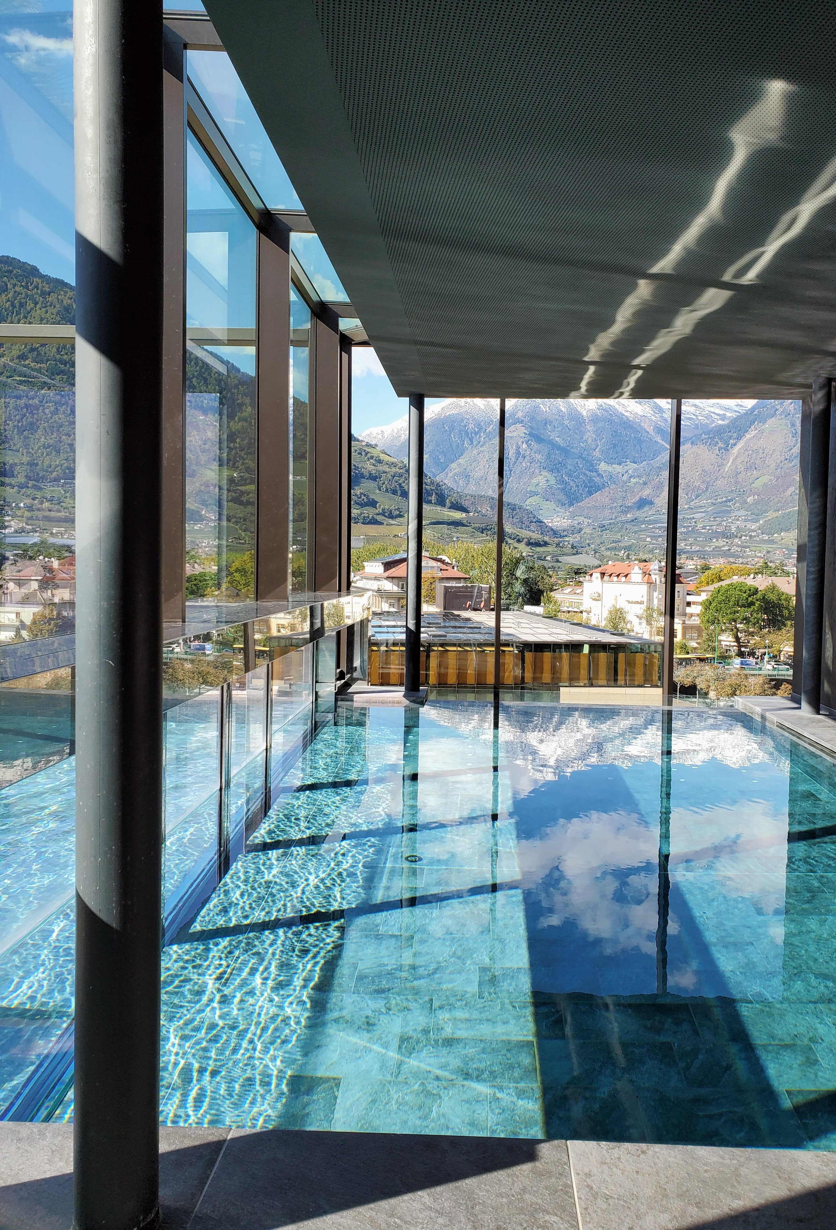 View of pool at Hotel Therme Meran