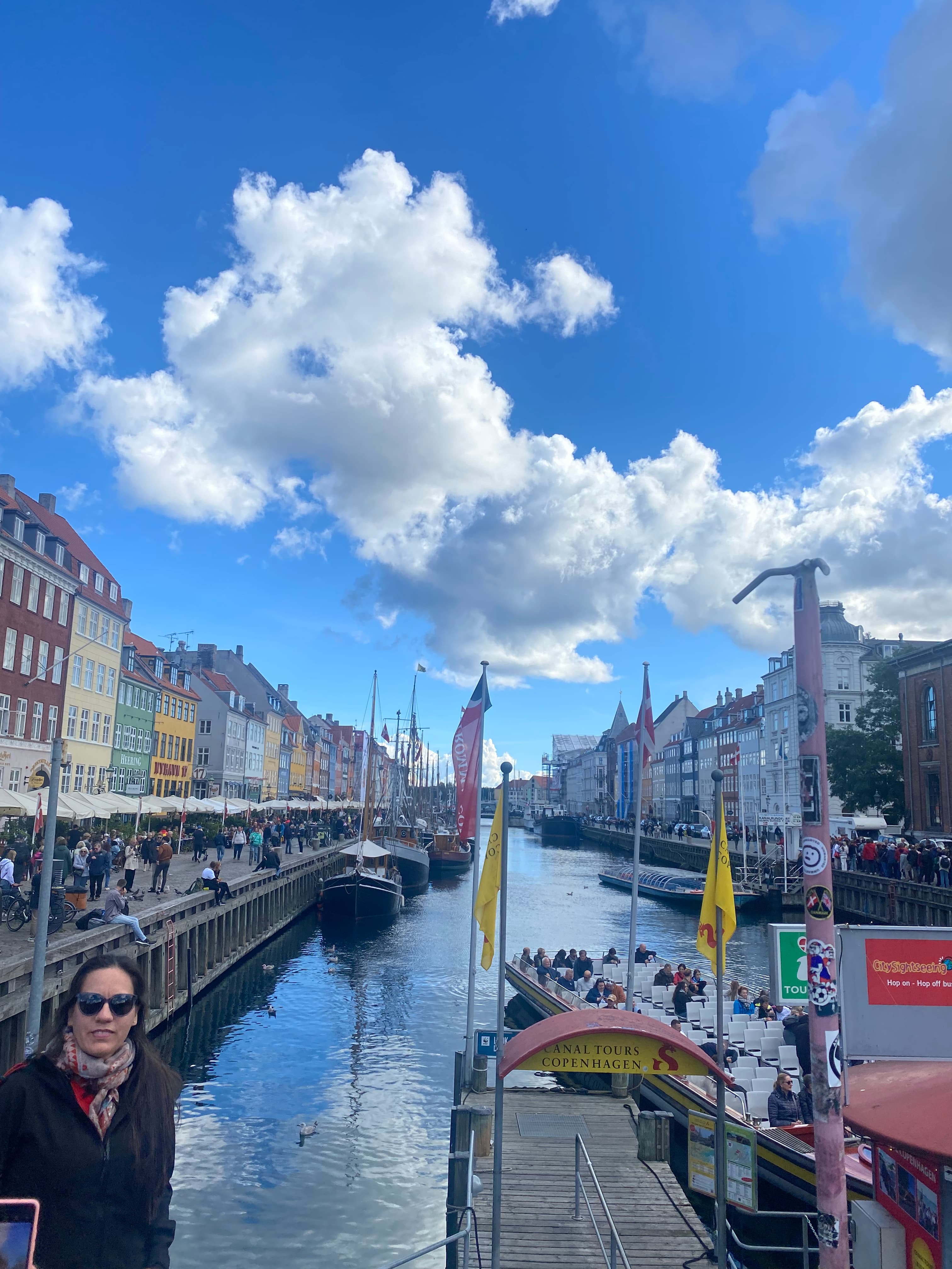 View of Nyhavn, Copenhagen crowded waterfront