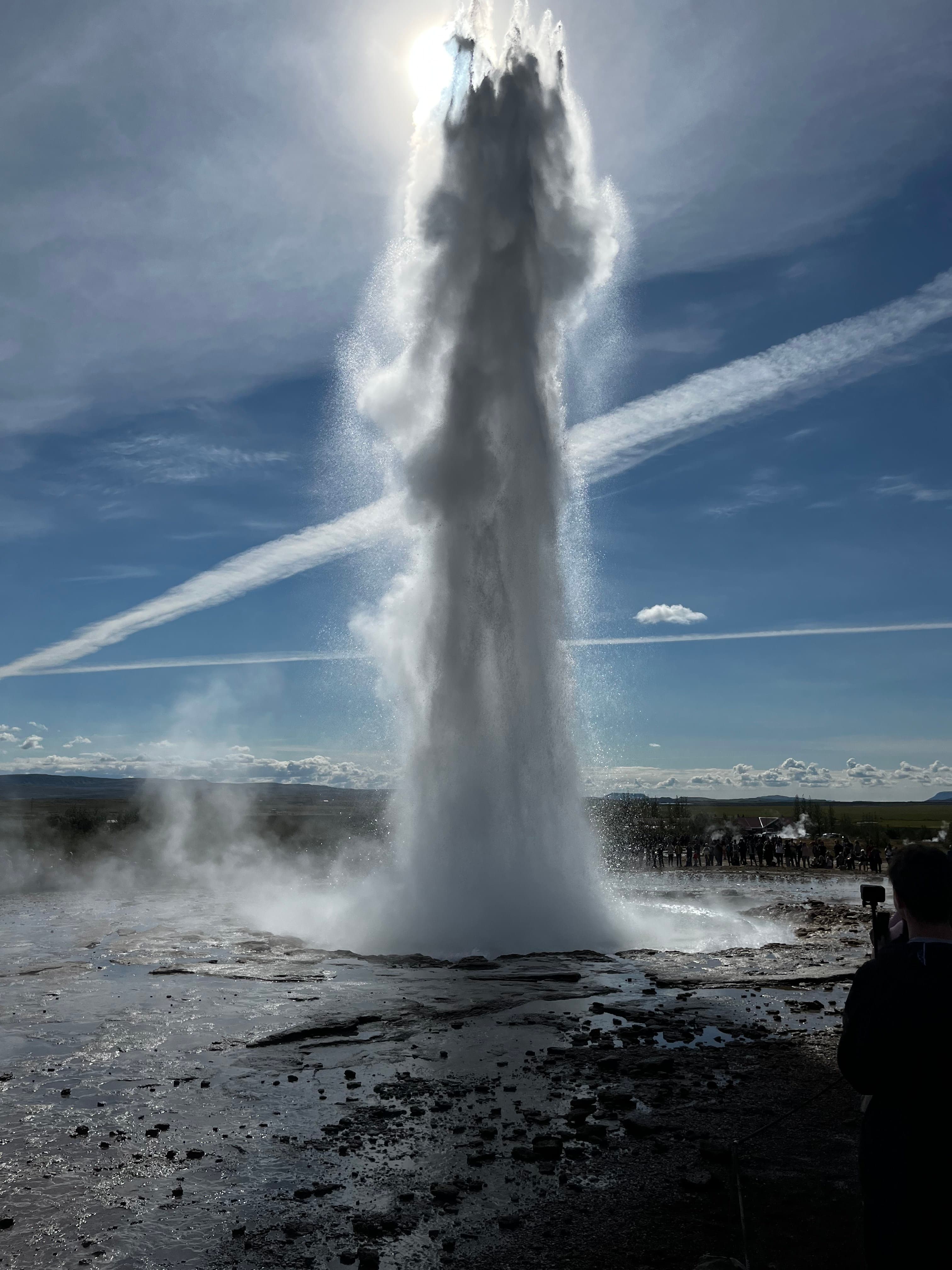 View of Strokkur Geyser Iceland