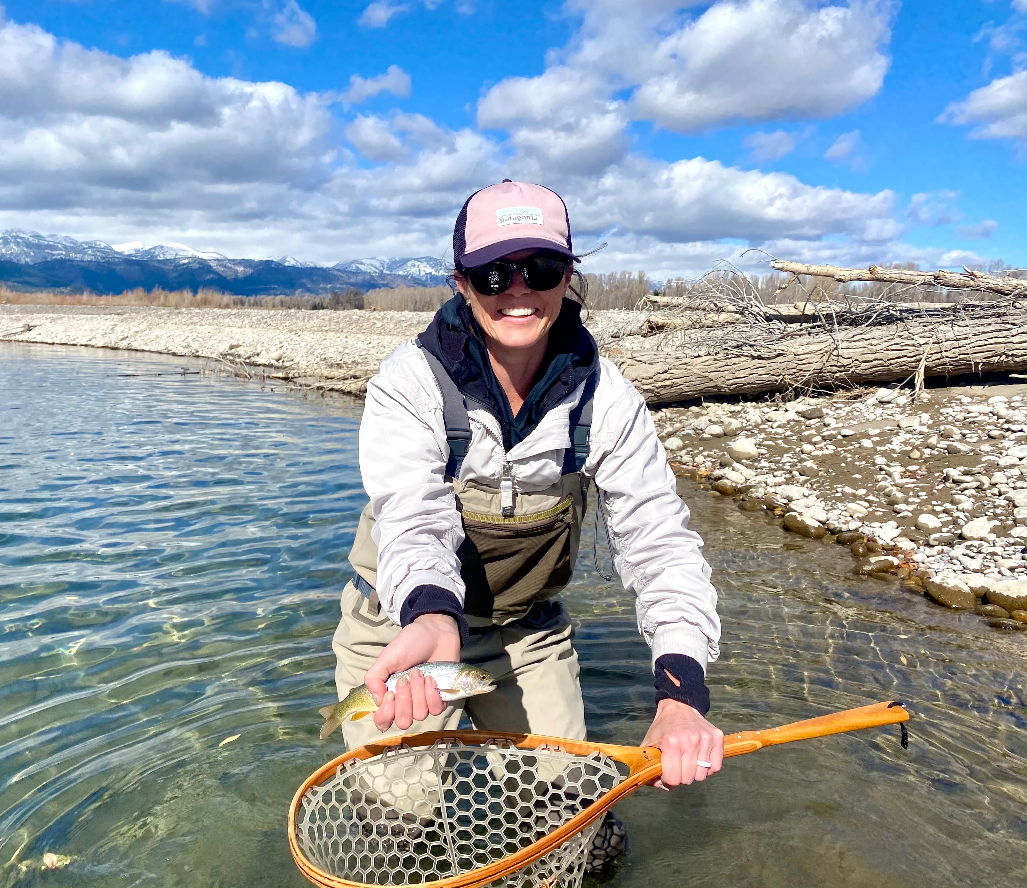 Picture of Jill catching a fish