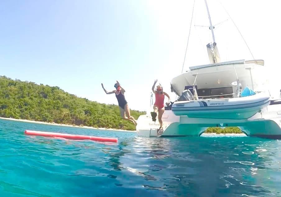 Picture of jill diving in water