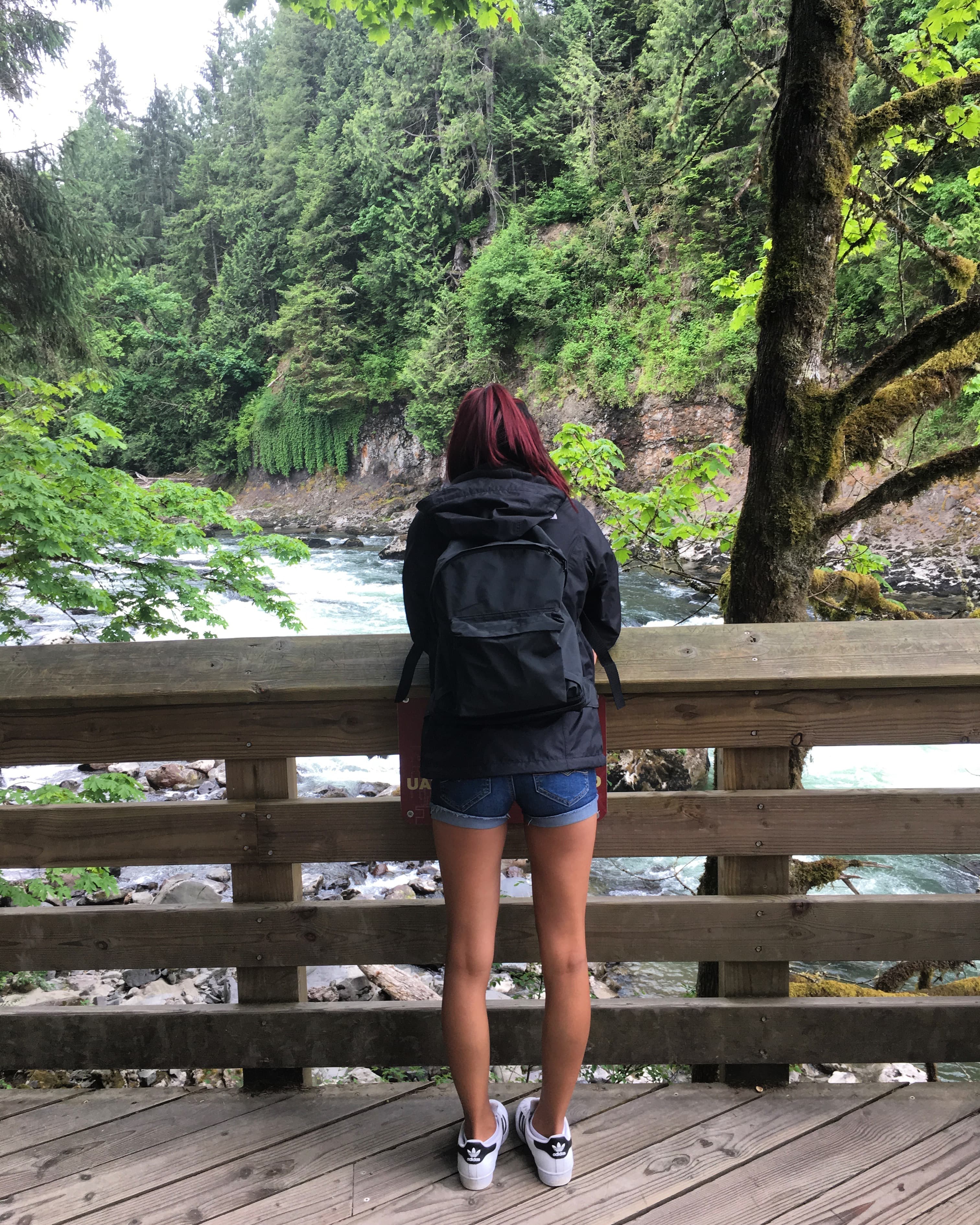 Picture of Kayla watching the river