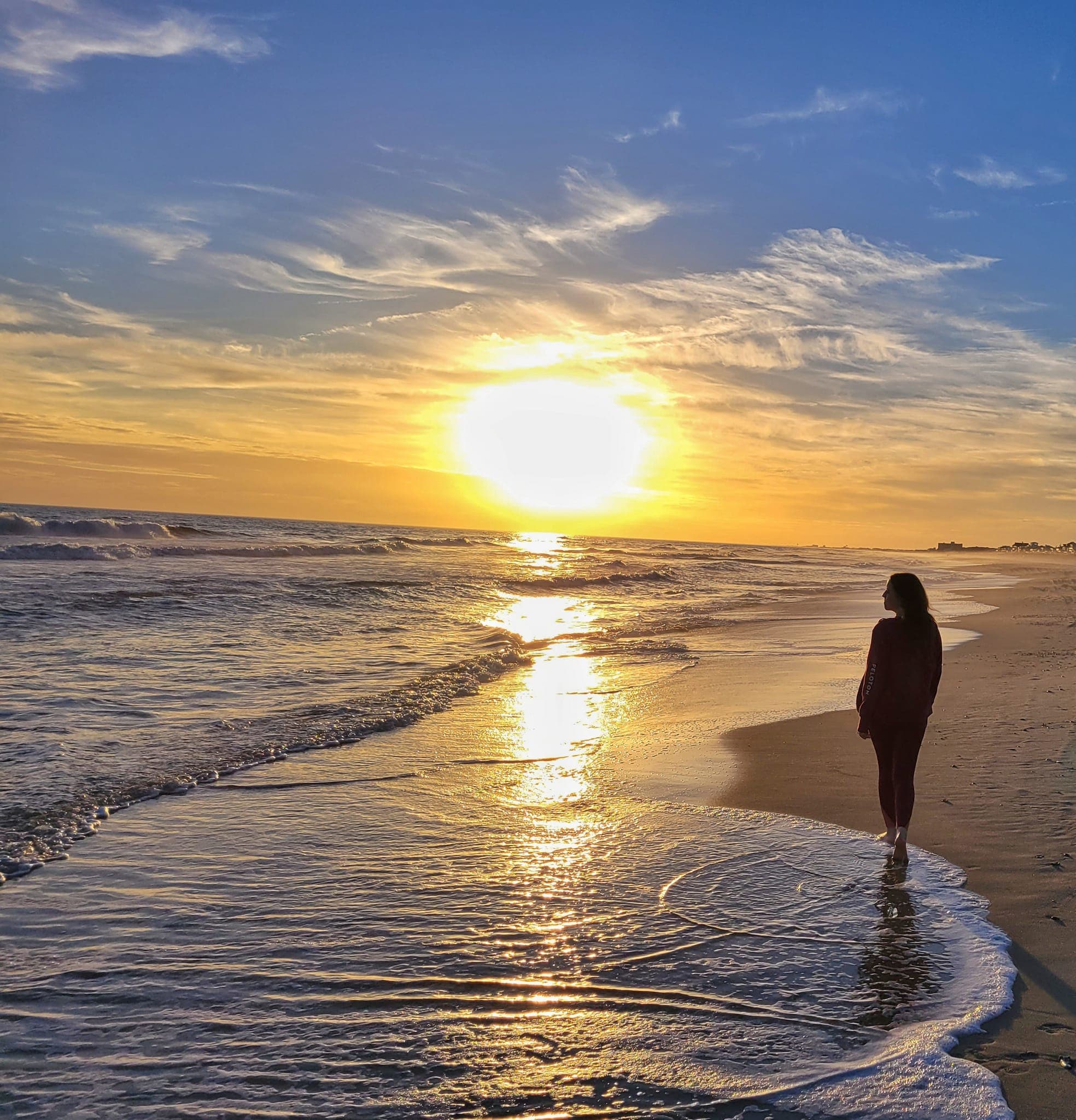 Walking on the beach