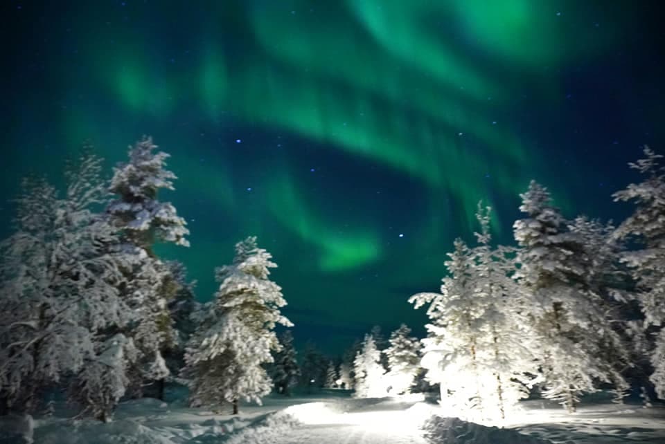 Beautiful view of the Northern Lights