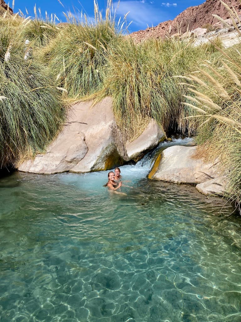Picture of Ramsey swimming in Puritama
