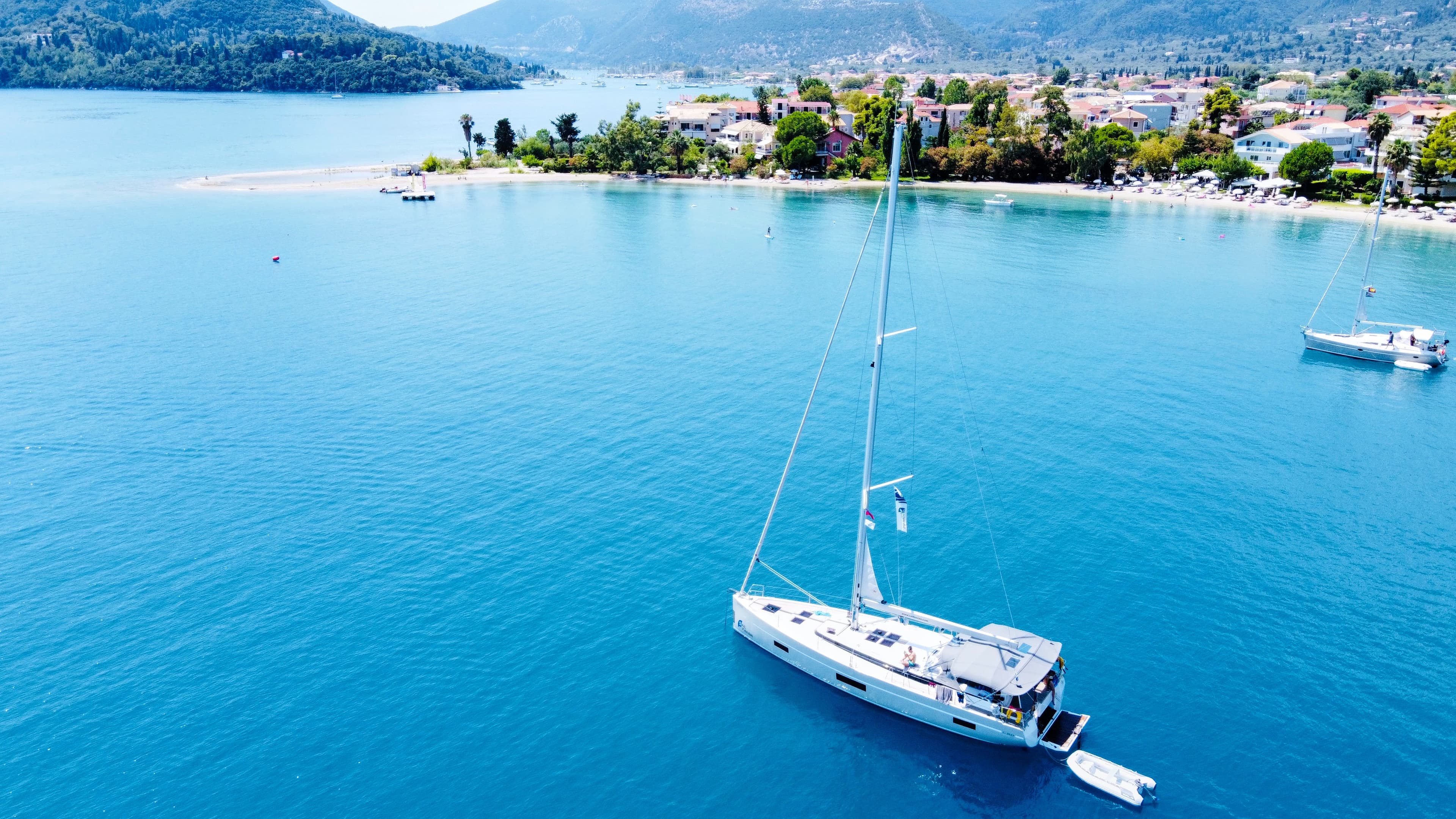 Beautiful view of ship sailing through the sea