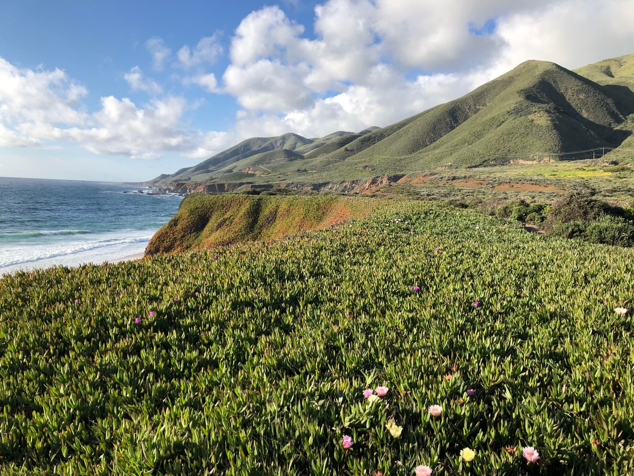Beautiful view of the hills and the sea