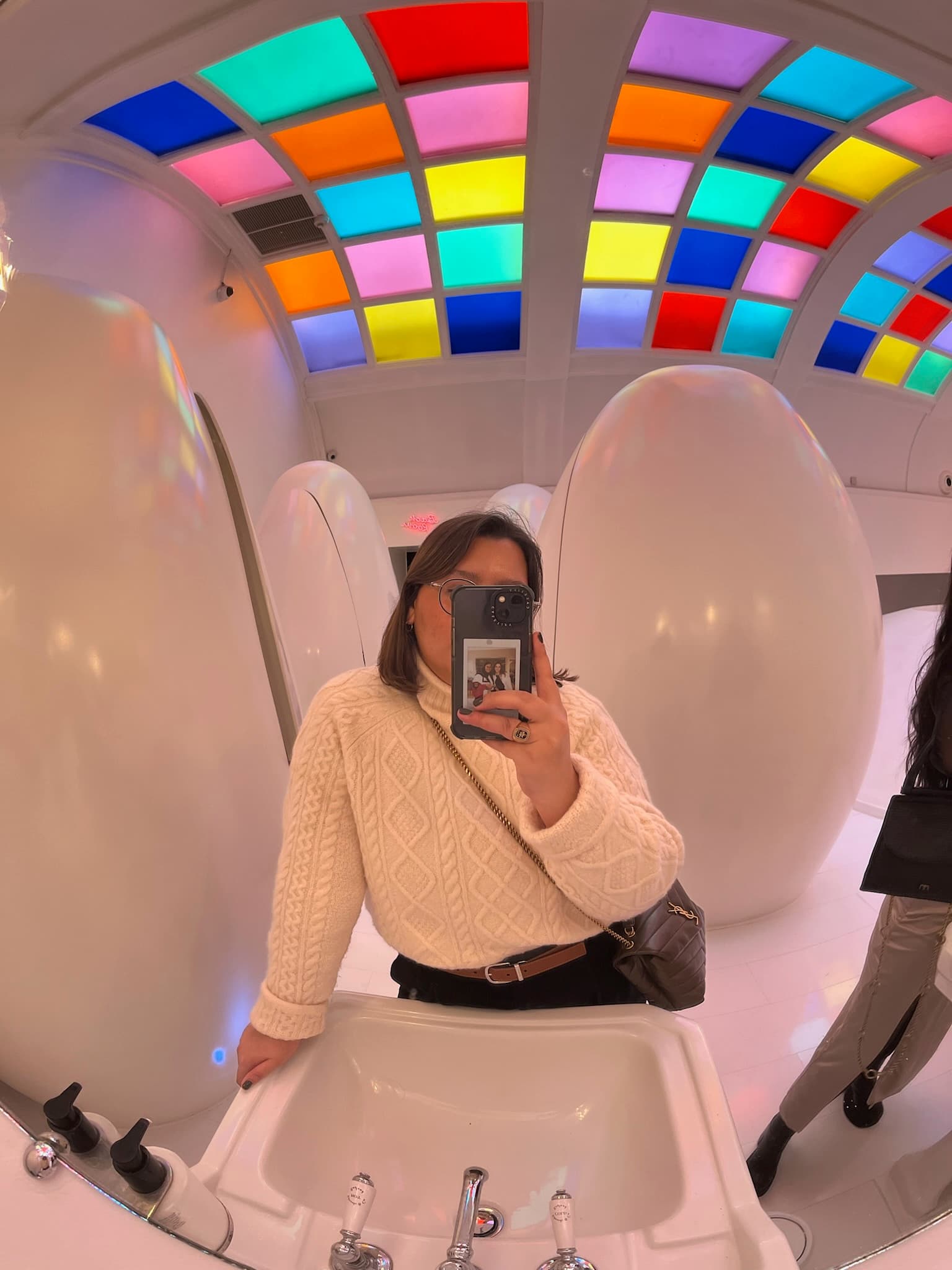 Posing for a mirror selfie