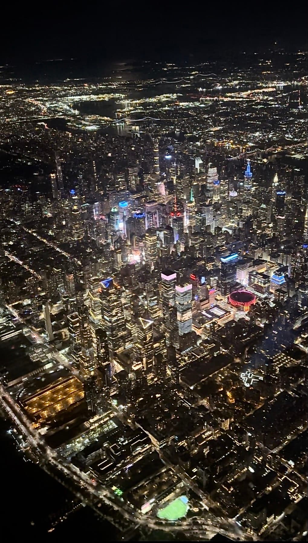 Beautiful view of city in night lights