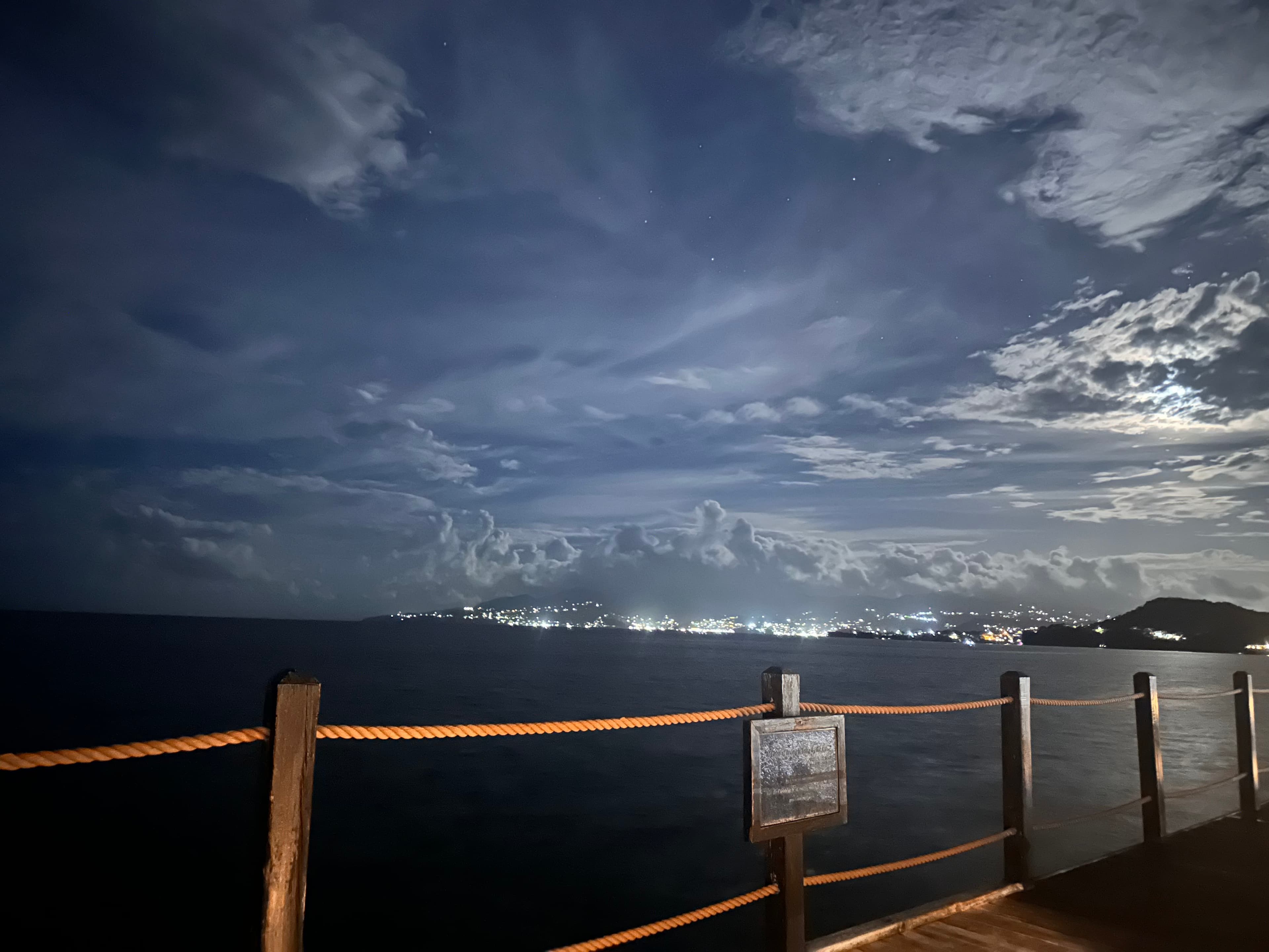 Night view of the sea