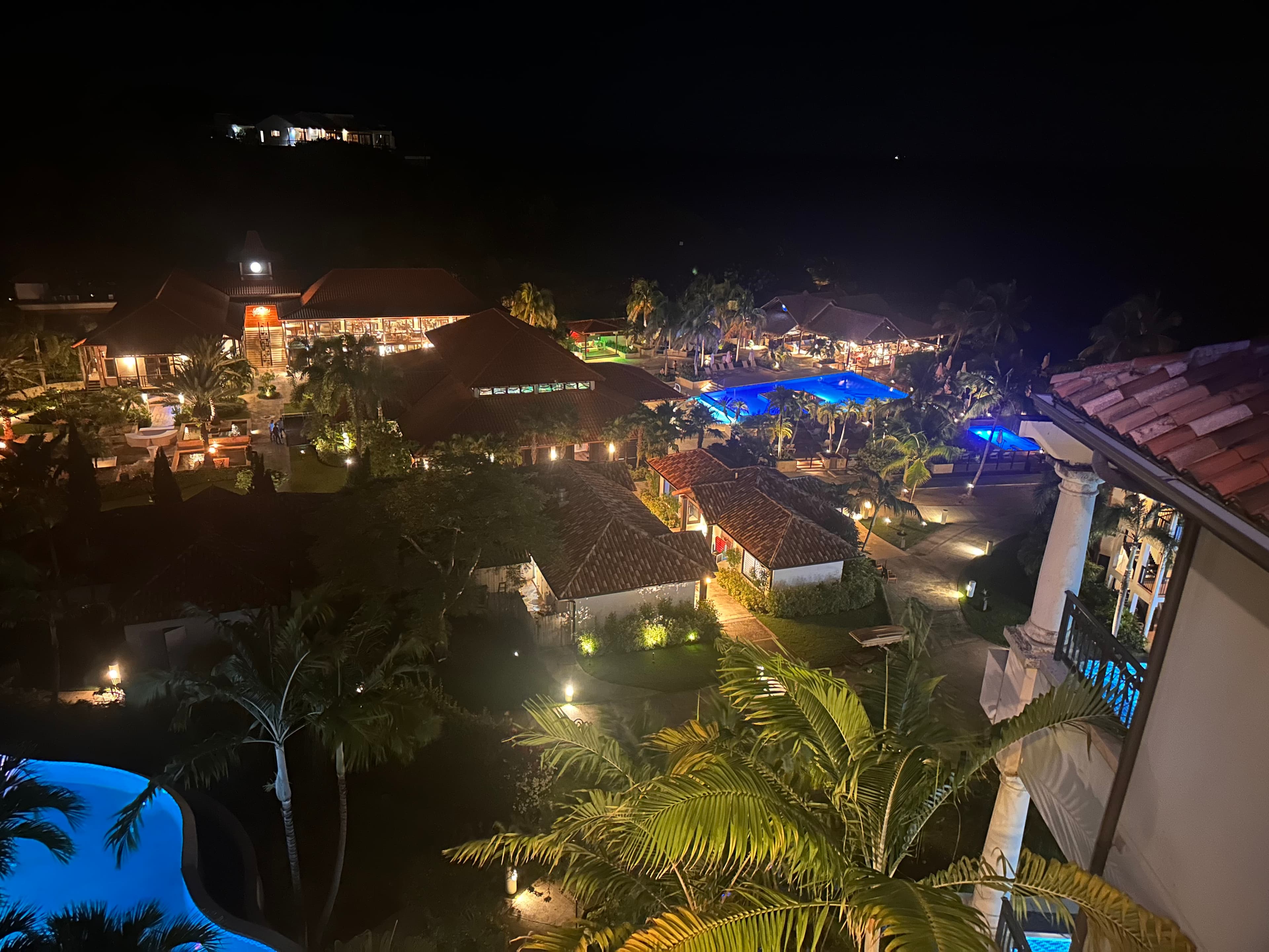 Night view of a resort