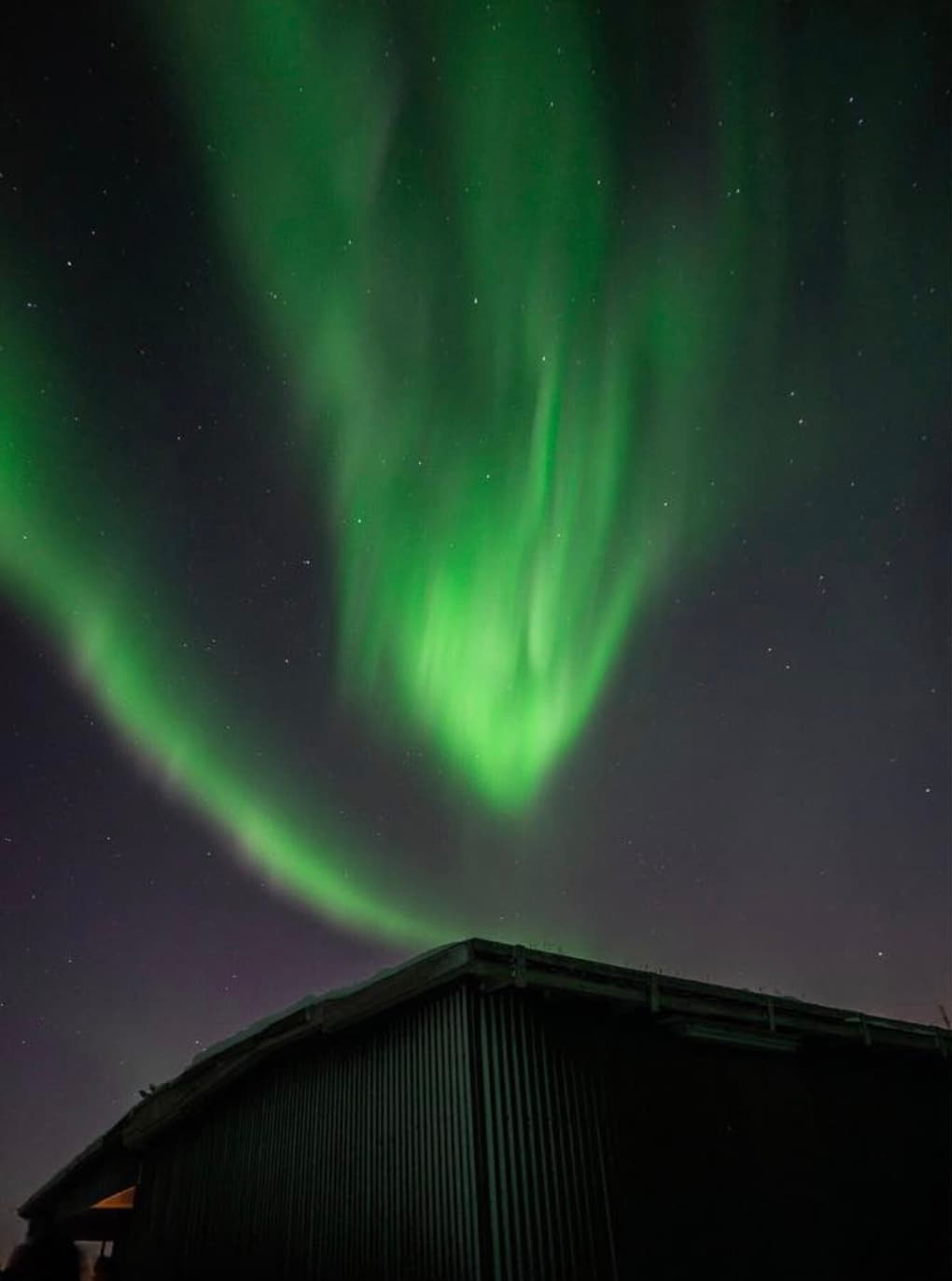 A beautiful view of northern lights