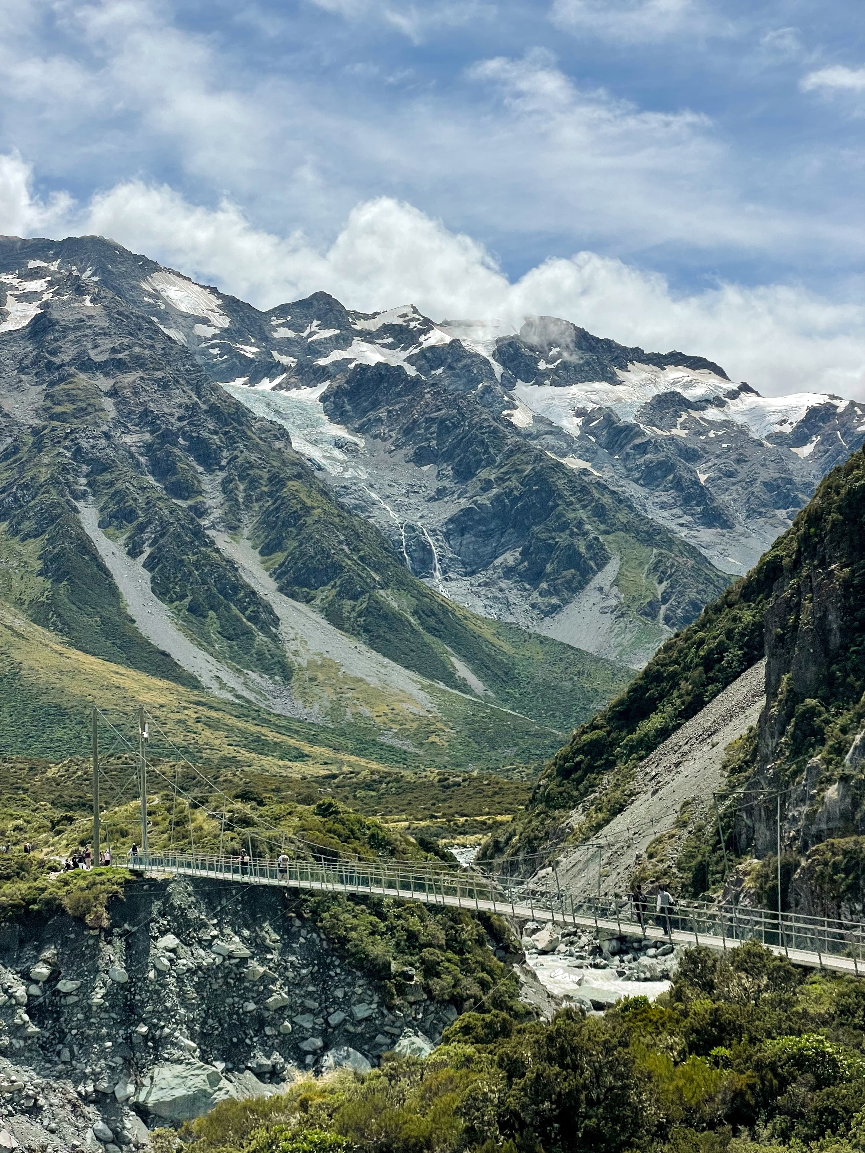 Beautiful view of bridge between mountains