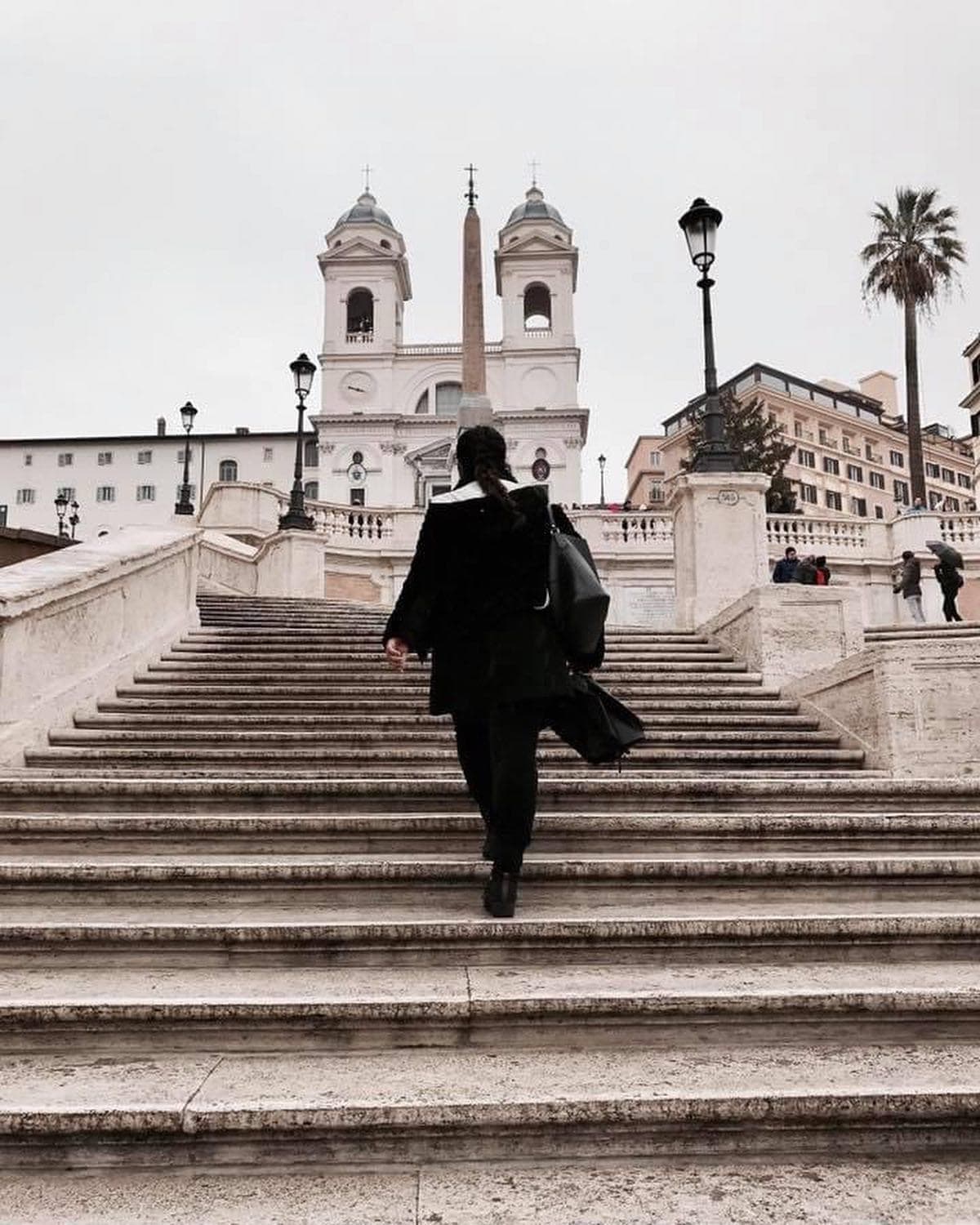 Walking up the stairs