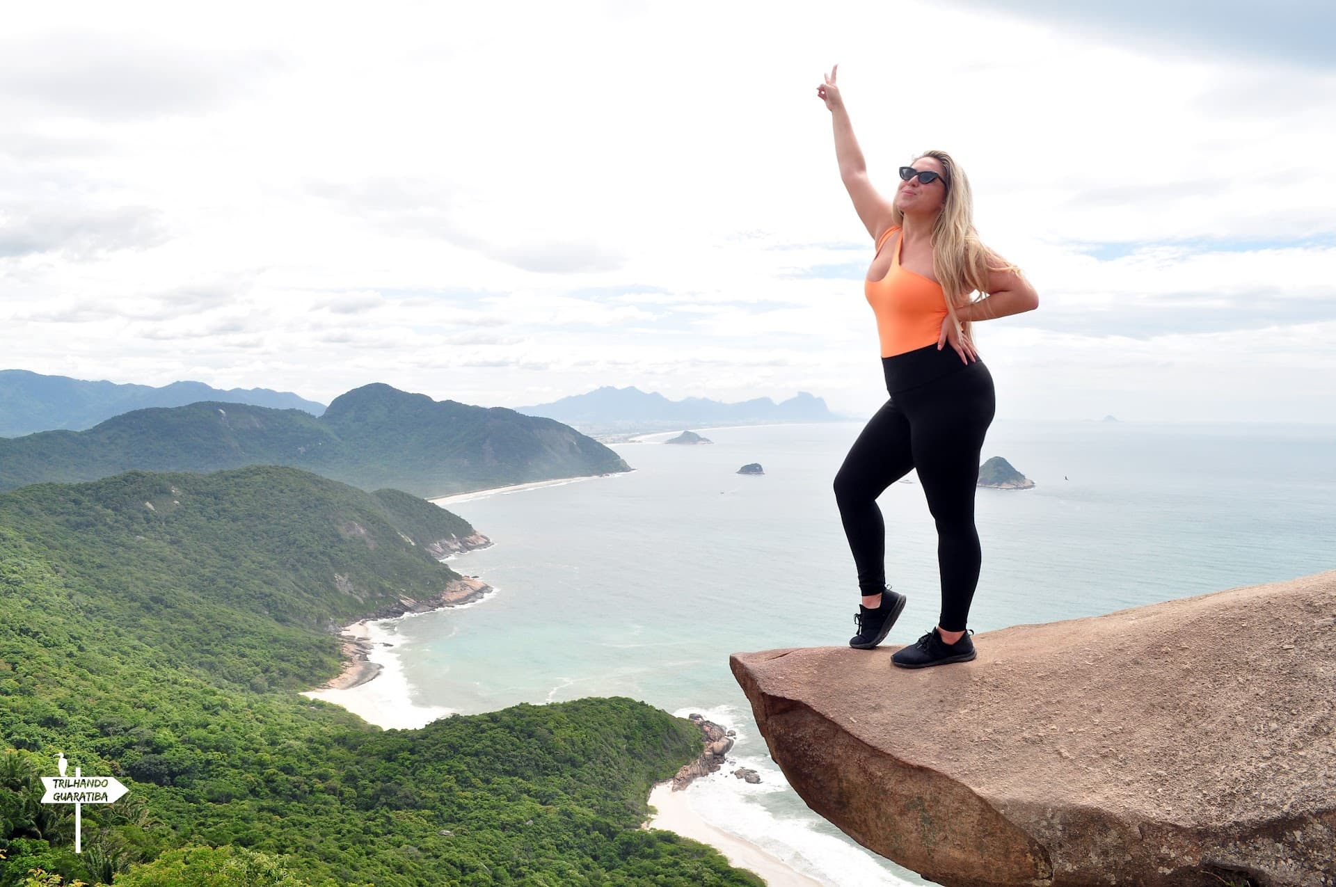 Beautiful view of the coast line from the top