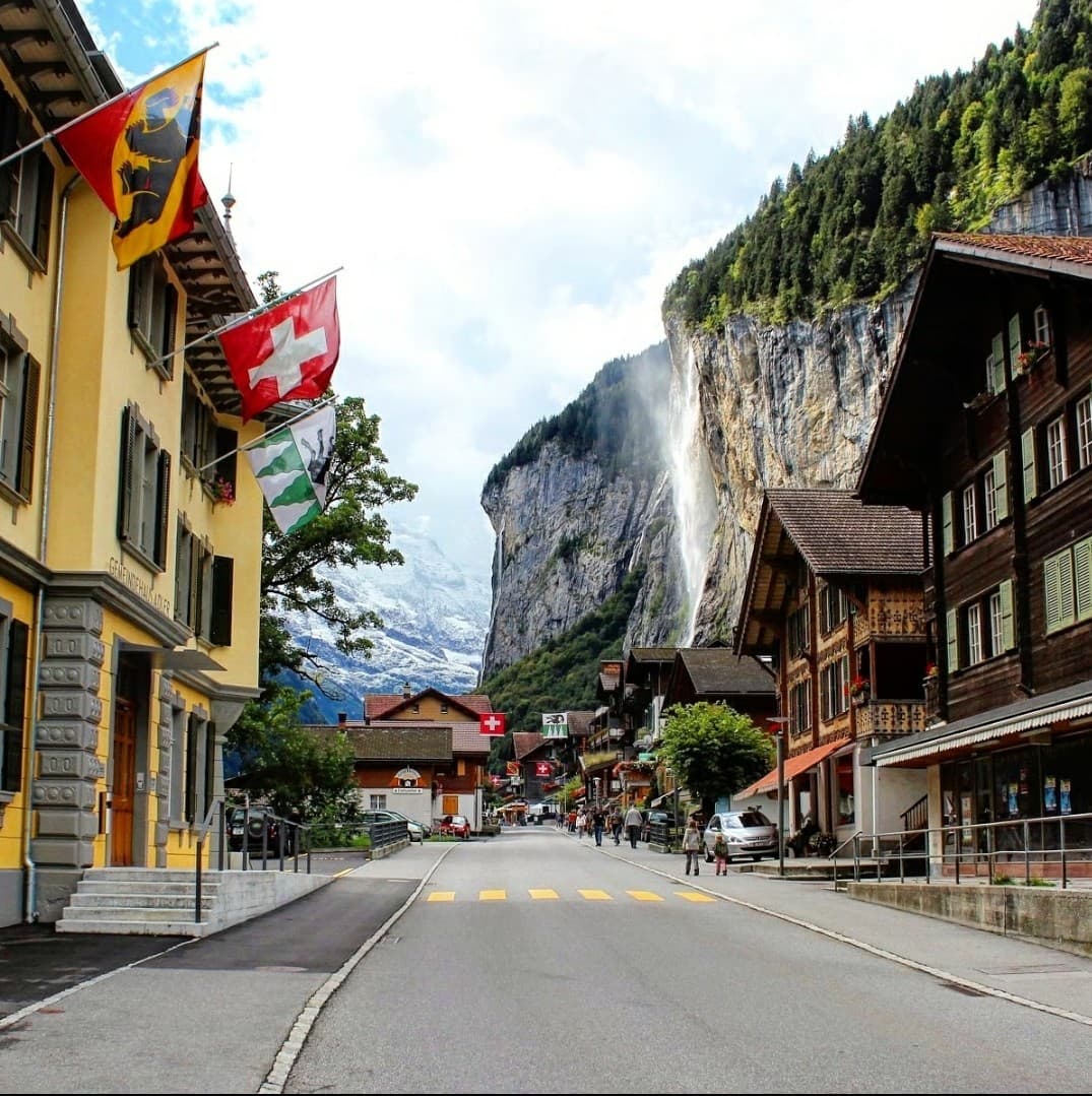 Beautiful view of Staubbach Falls