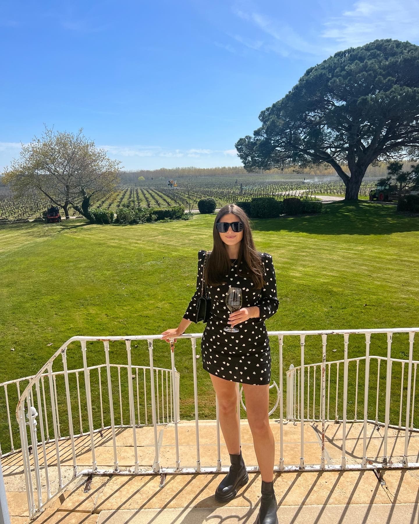 Beautiful view of the garden and the fields