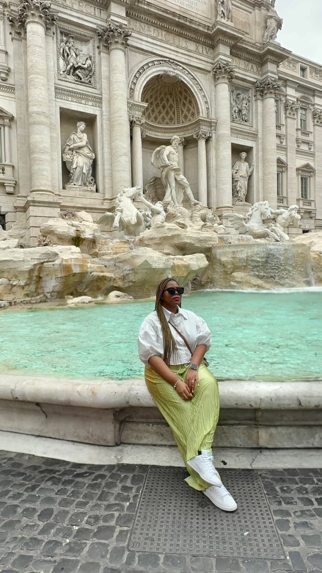 Picture of Asha at Trevi Fountain