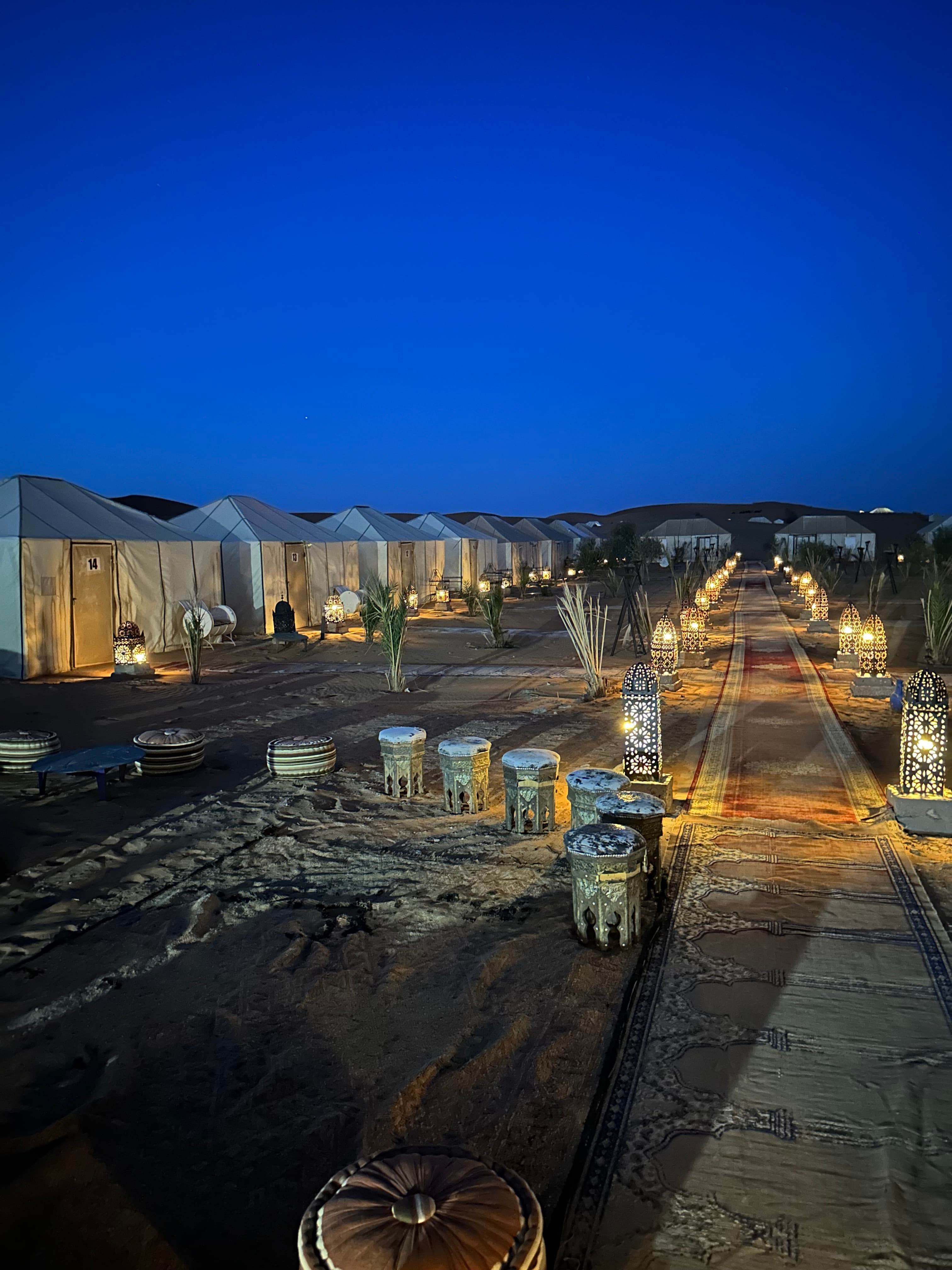 A beautiful view of Luxury camp