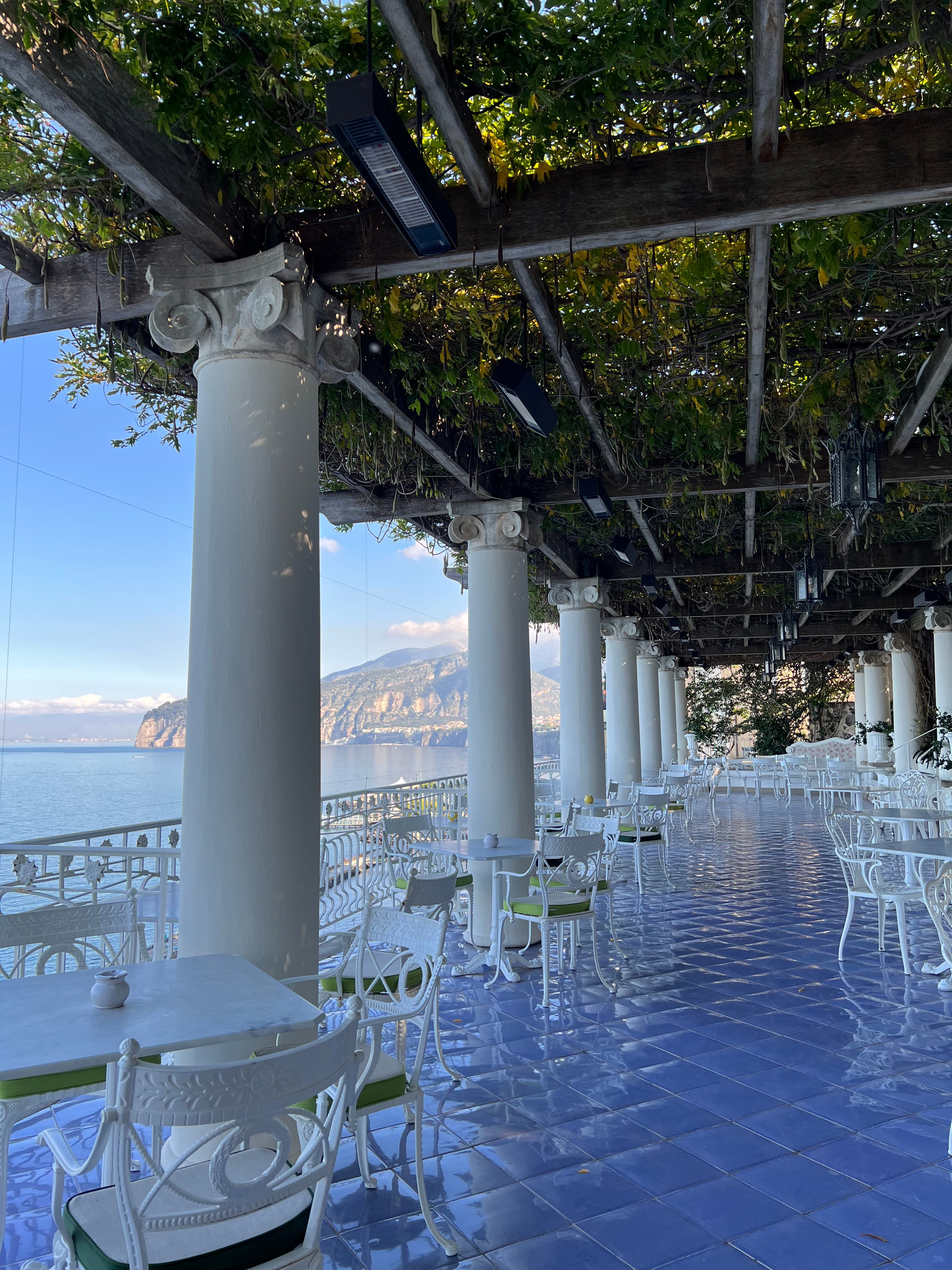 Dinning area of a restaurant with beautiful views