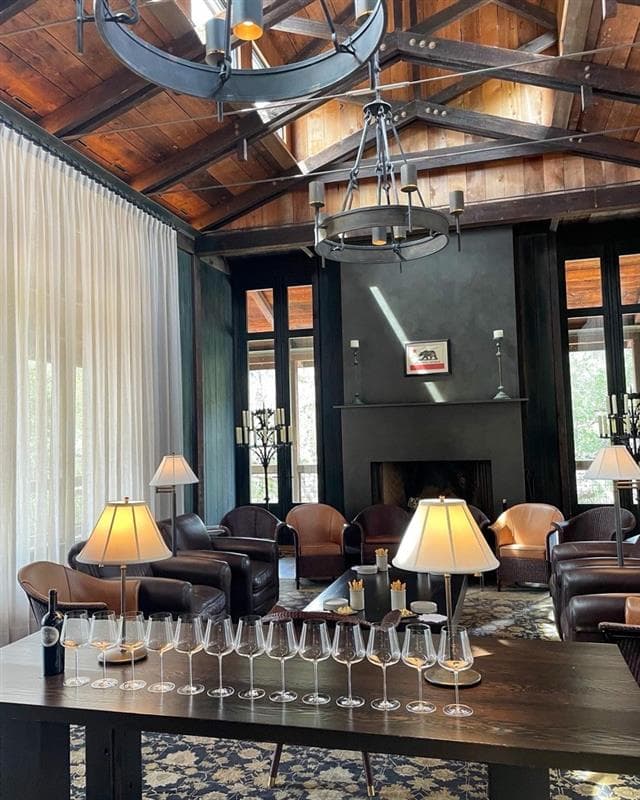 Wine tasting at Harlan Estate