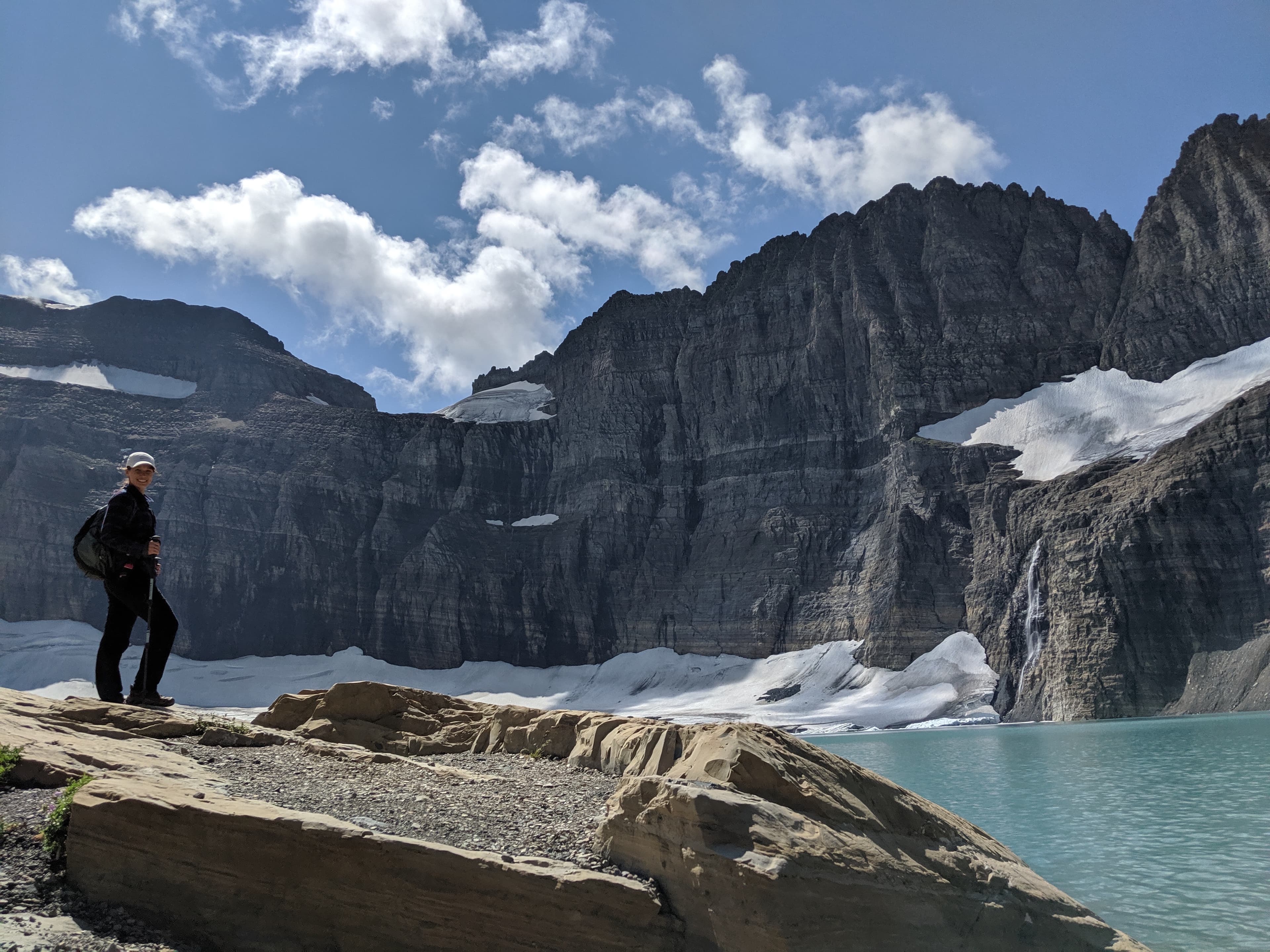 Hiking on the Grinnell Glacier