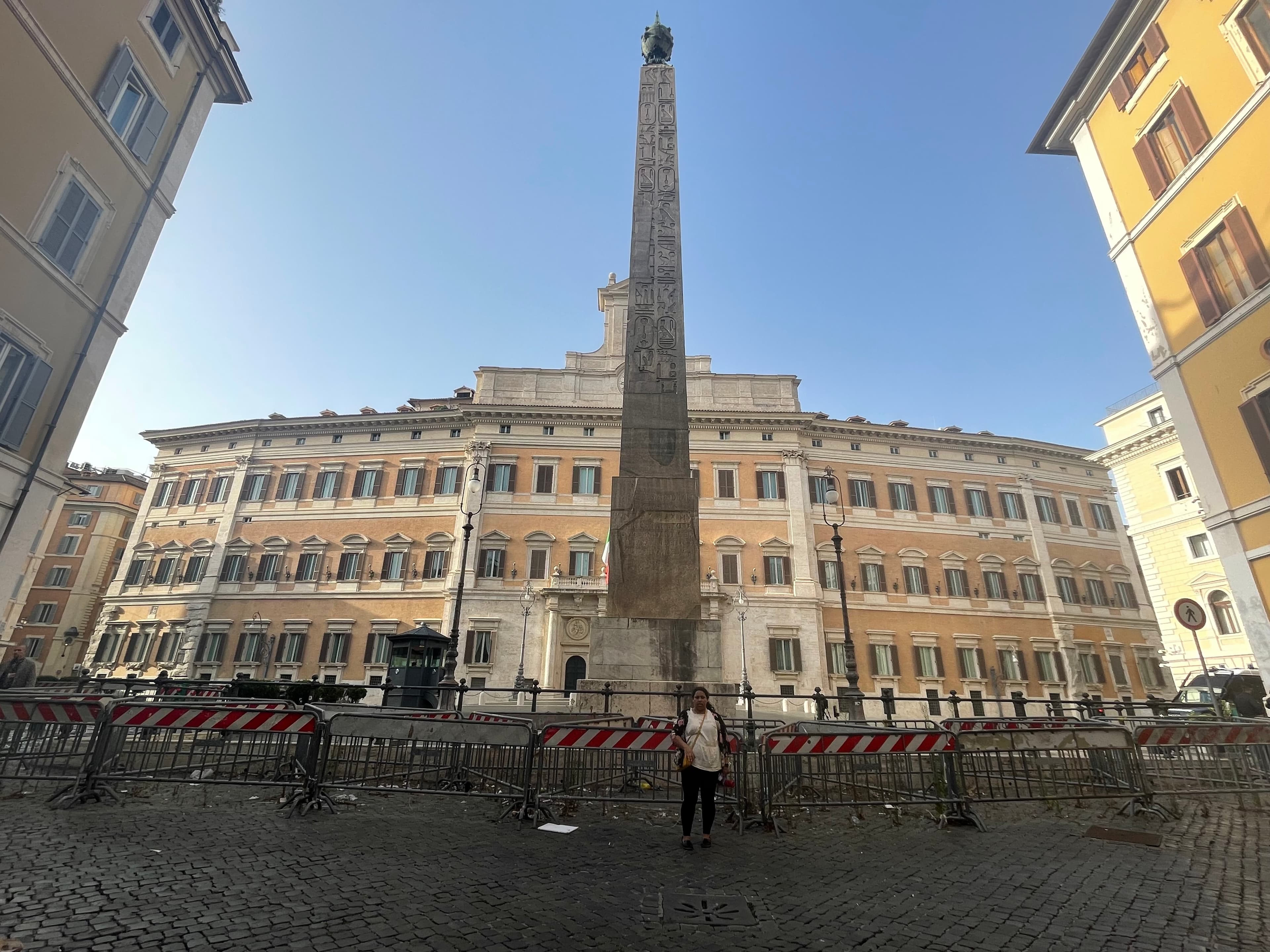 Palazzo Montecitorio in Rome on a clear day