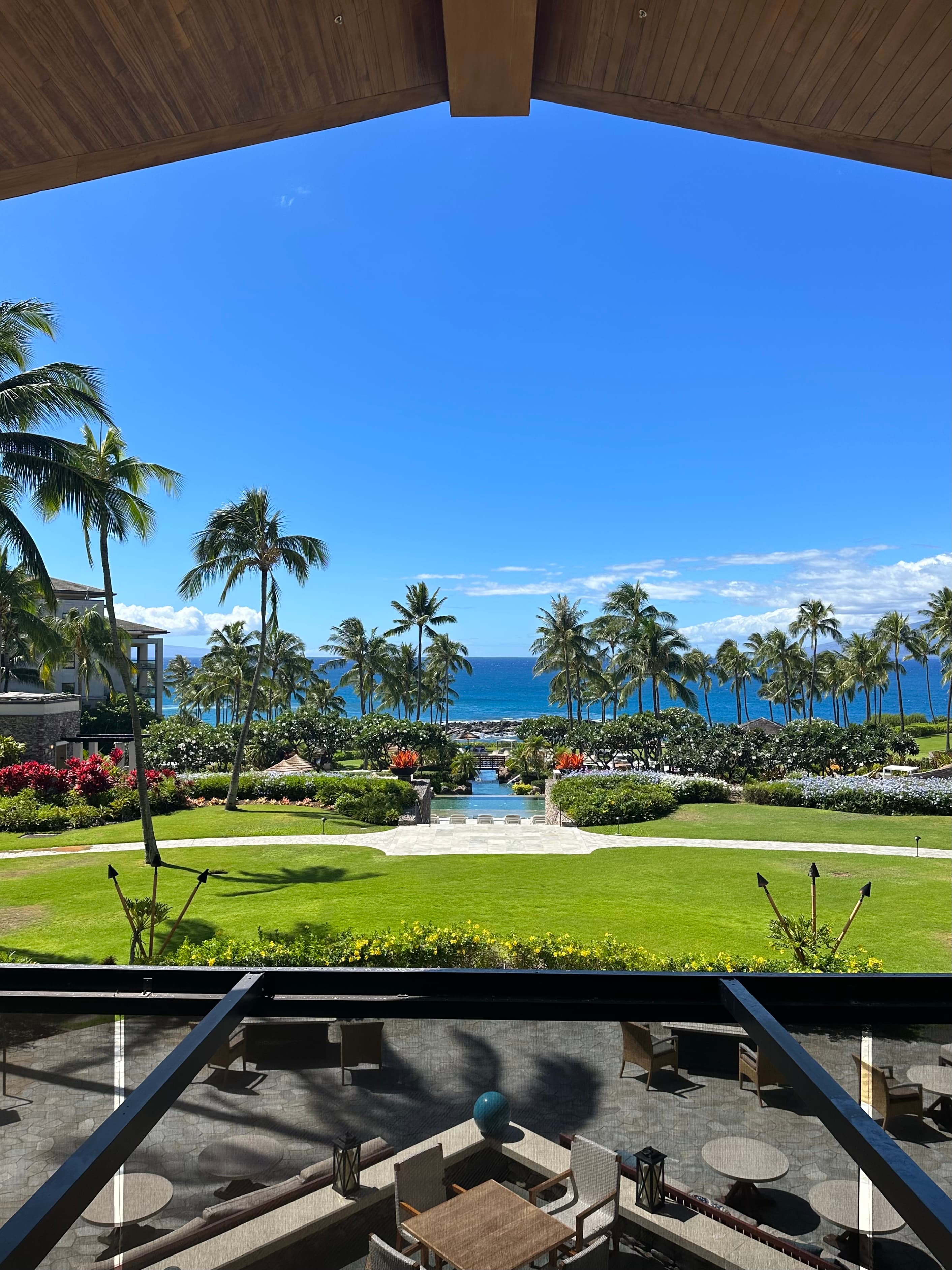 Beautiful gardens of a beach resort