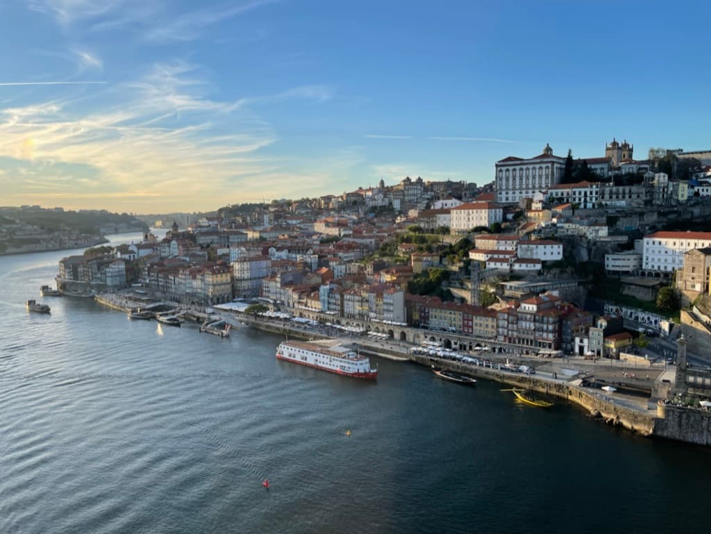 View of a coastal city