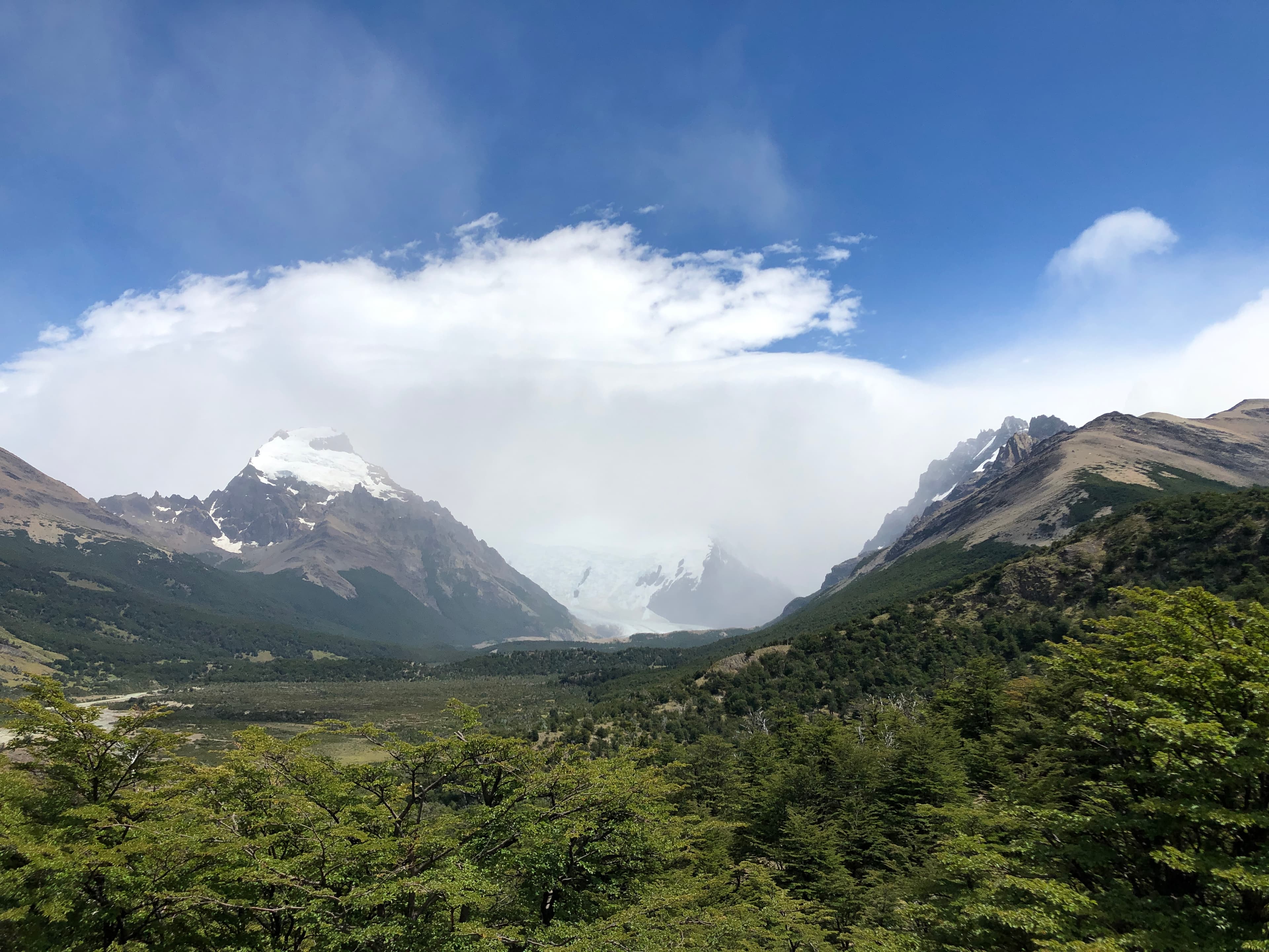 Beautiful view of snow capped mountains