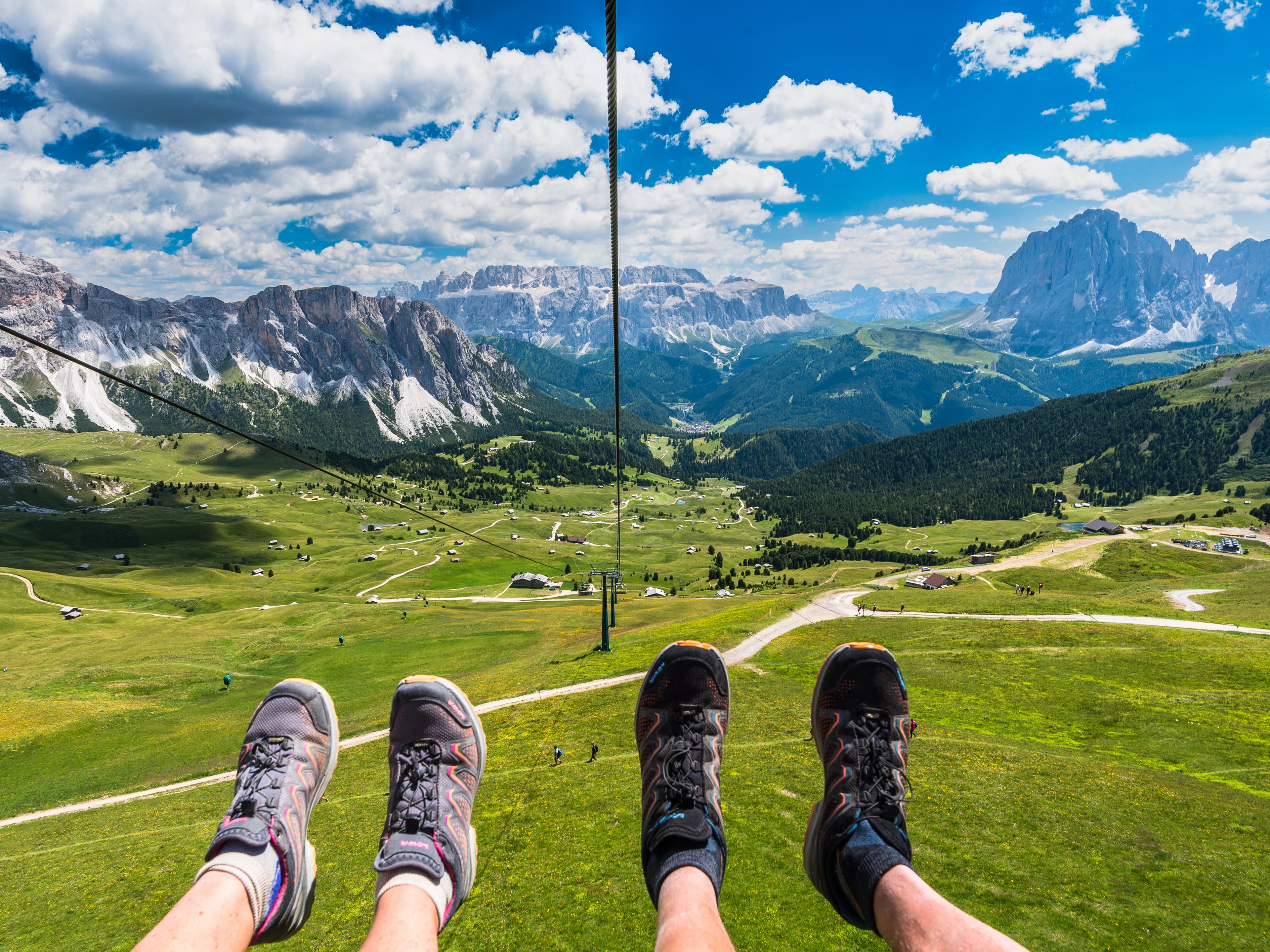 Beautiful view of Seceda Mountains