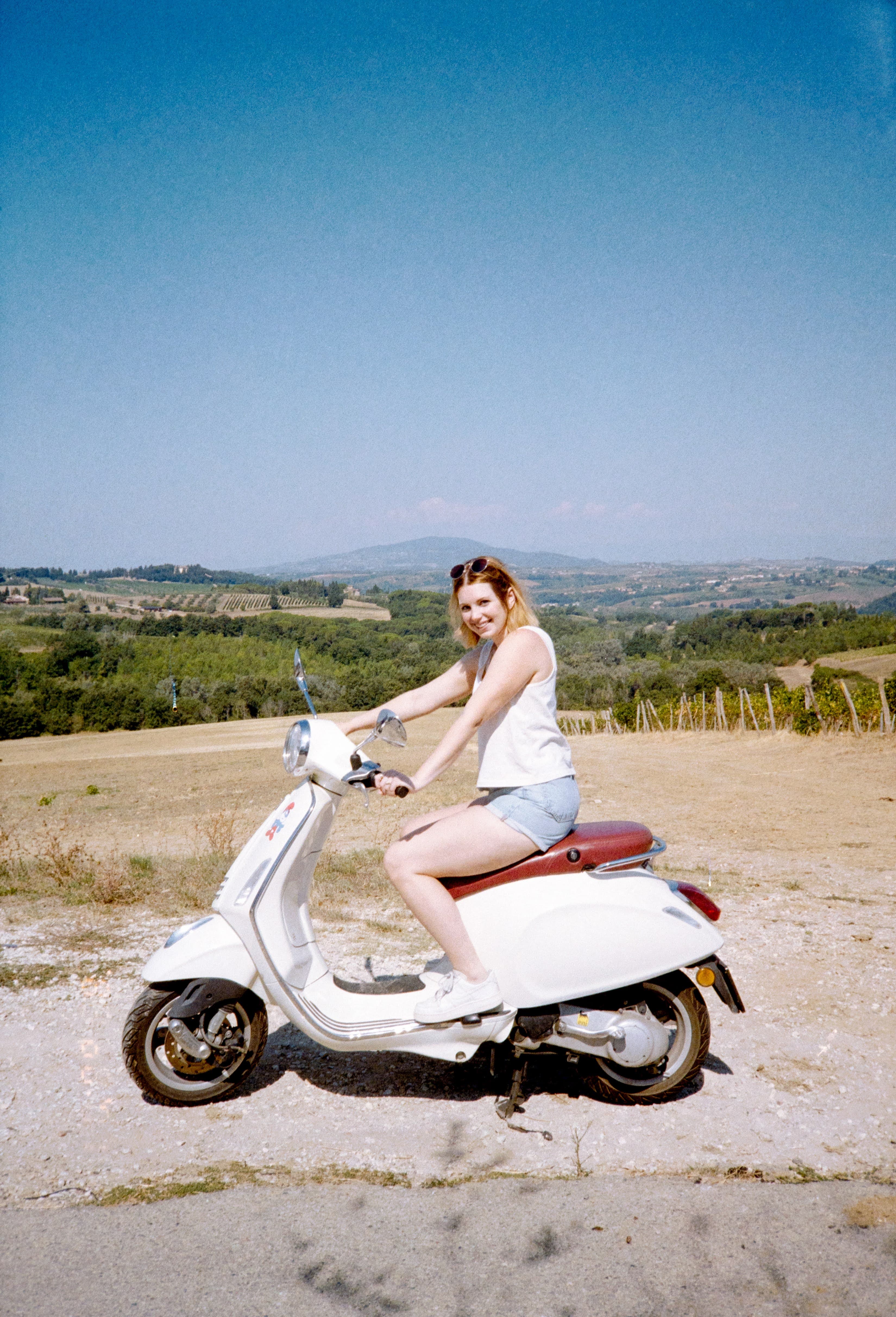 Picture of Hannah on Vespa