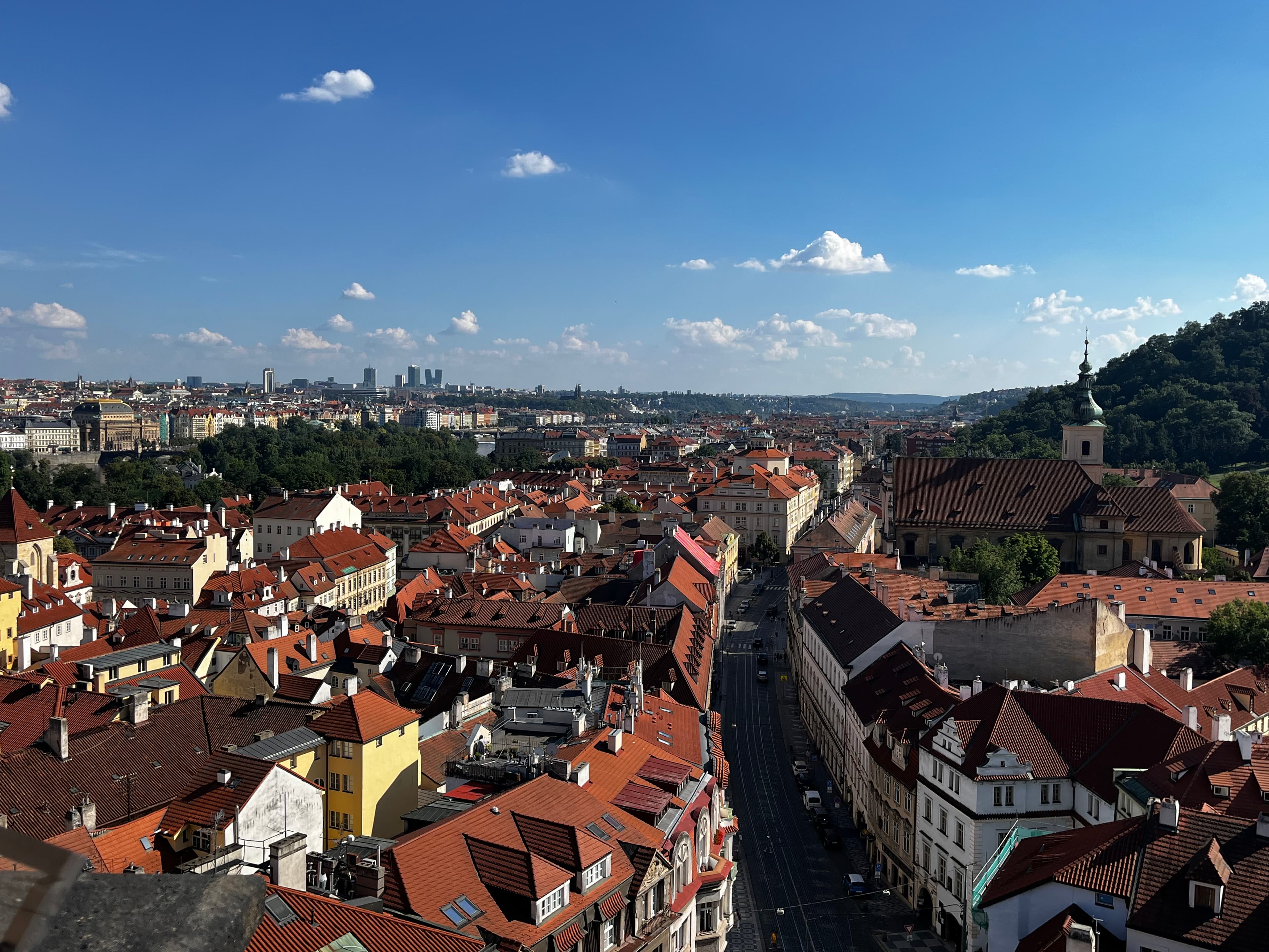 A beautiful view of Prague city