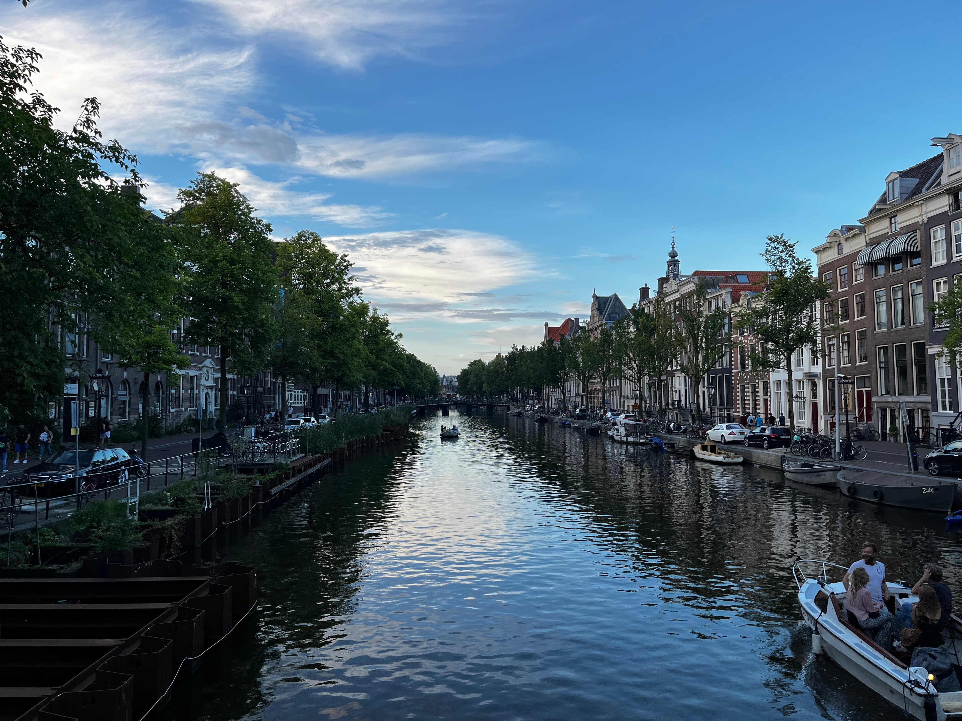 Beautiful view of Amsterdam canal