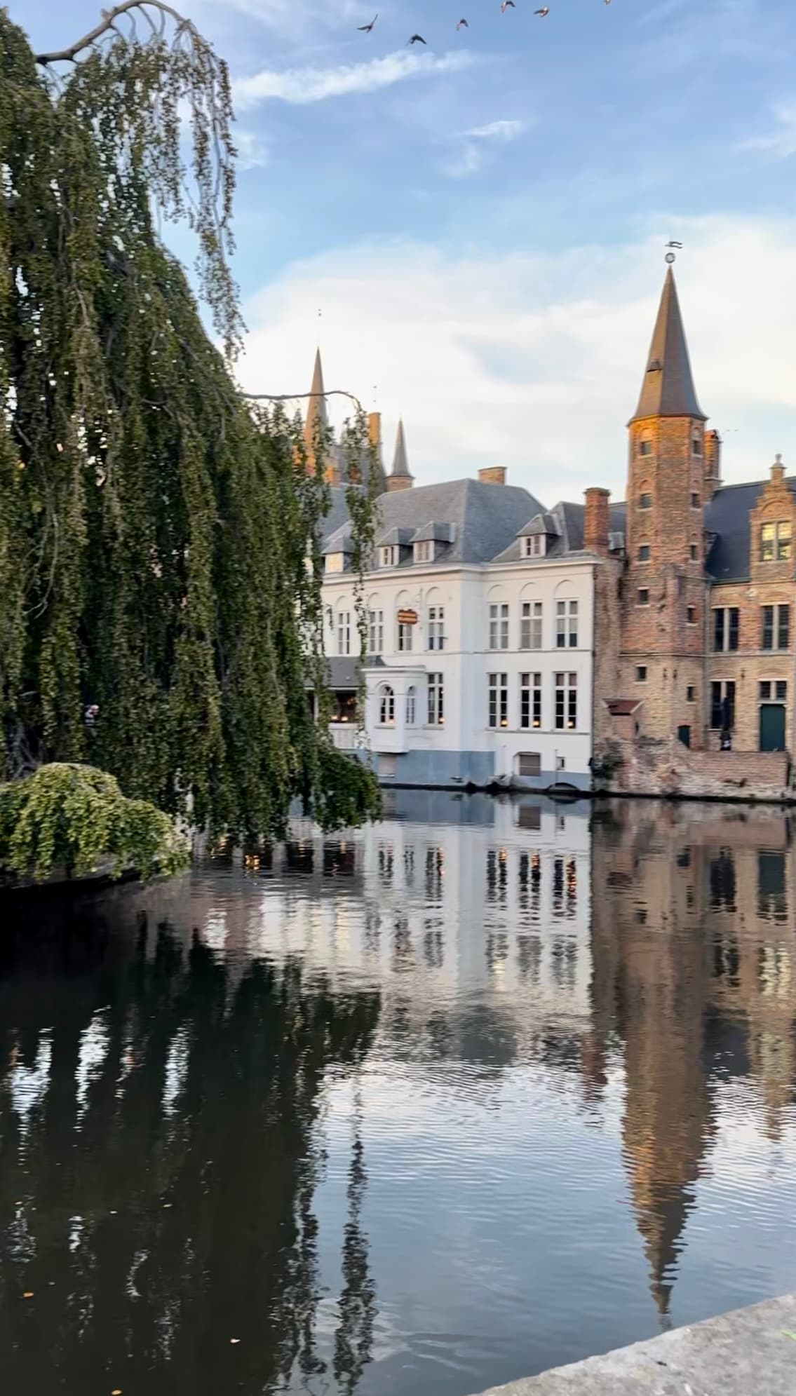 A beautiful view of bruges belgium canal
