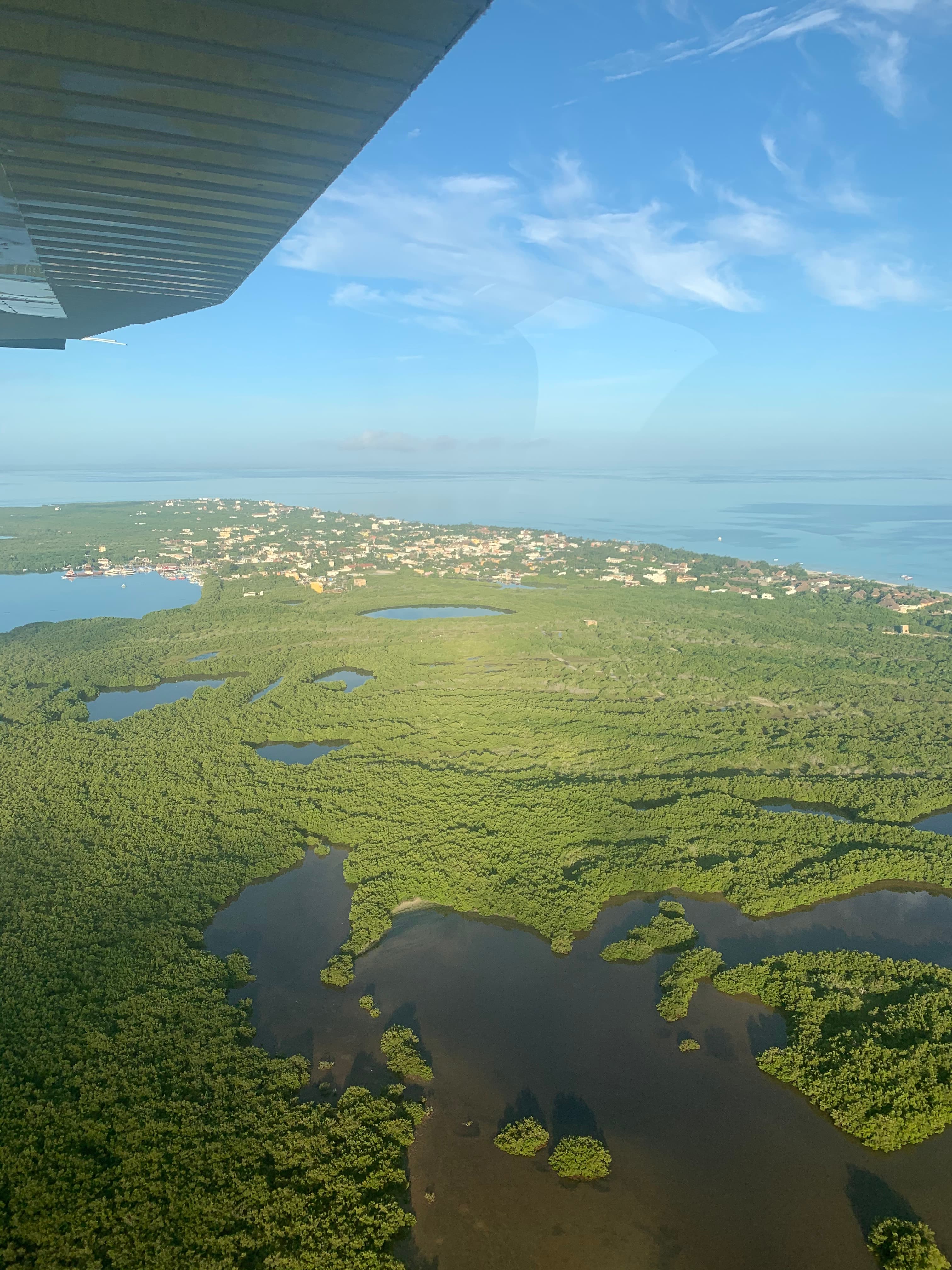 Aerial view of the land