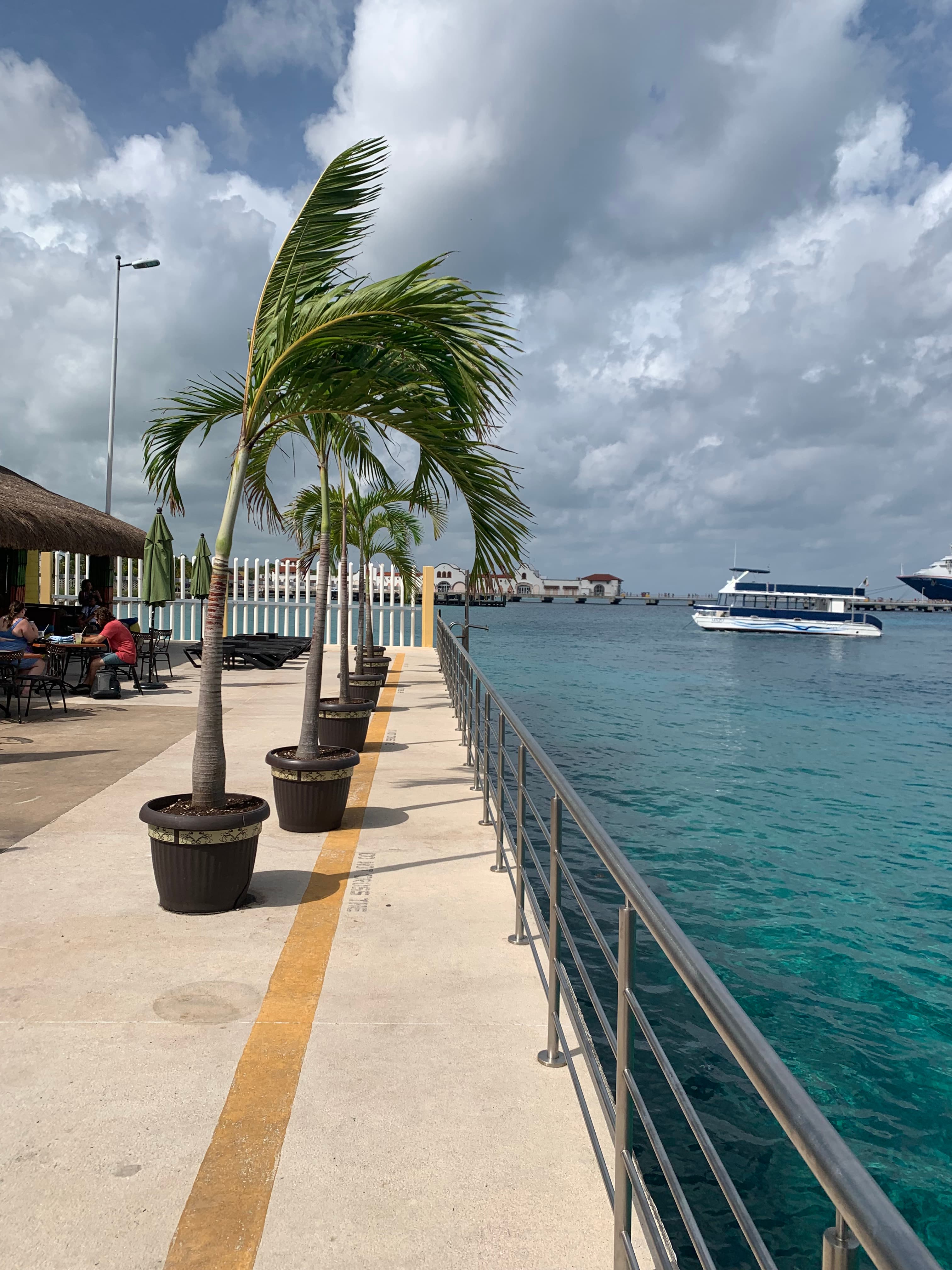 A beautiful view of sea along the cafe
